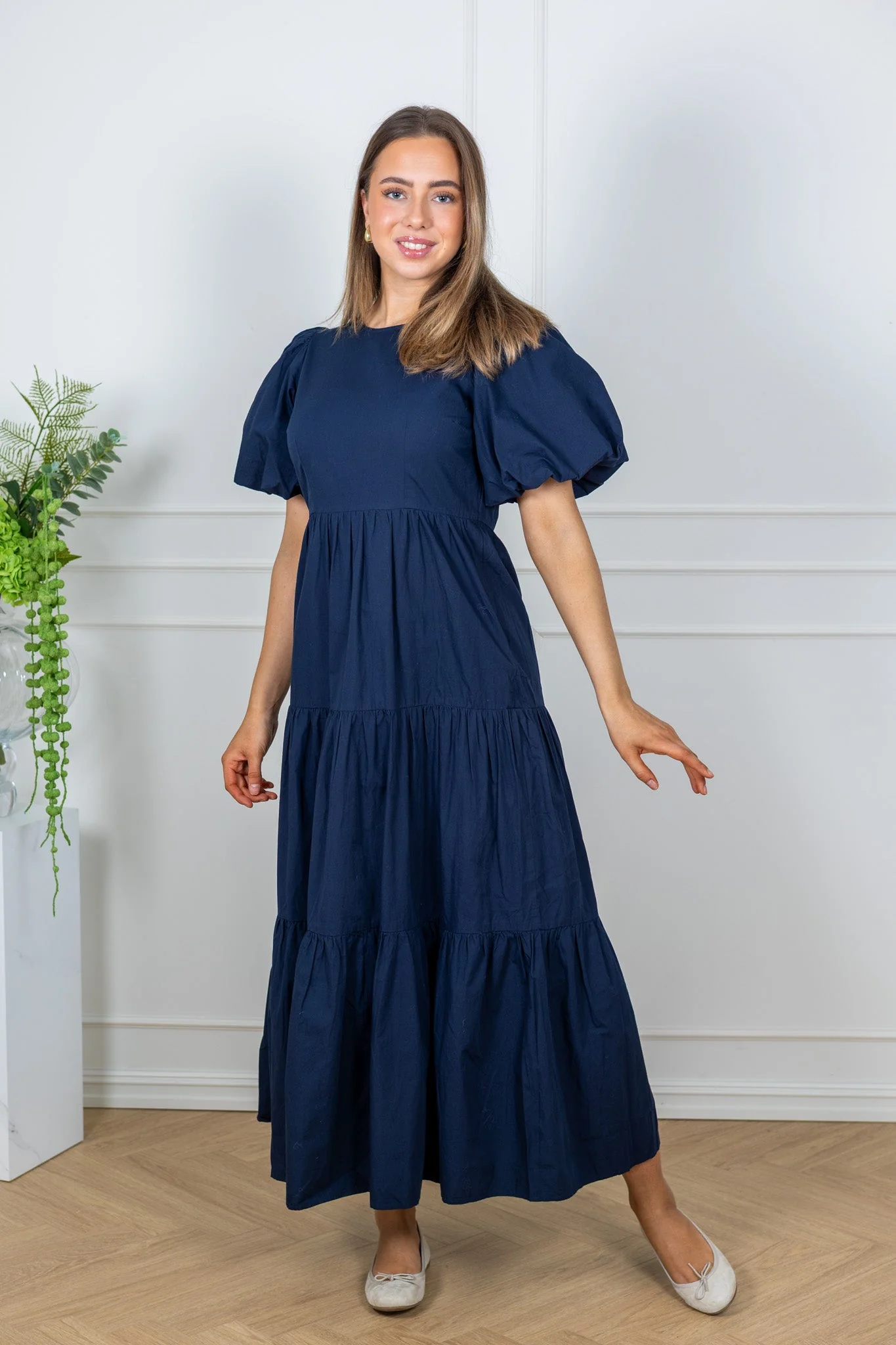 Colea Ss Ankle Dress Navy Blazer - Image 4