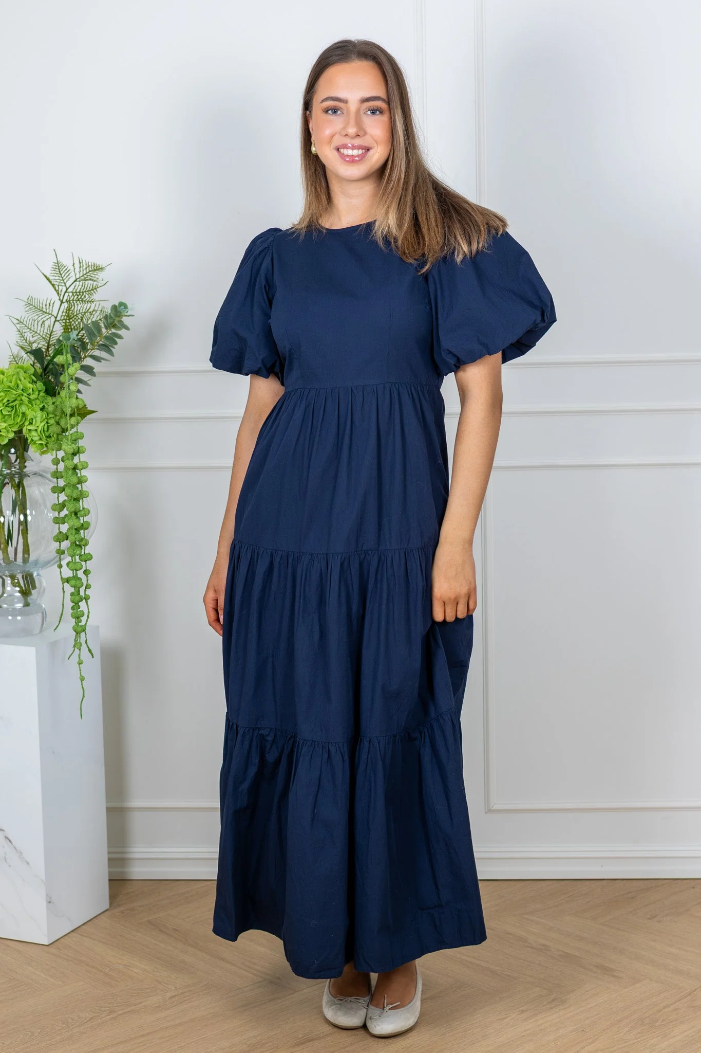 Colea Ss Ankle Dress Navy Blazer - Image 5