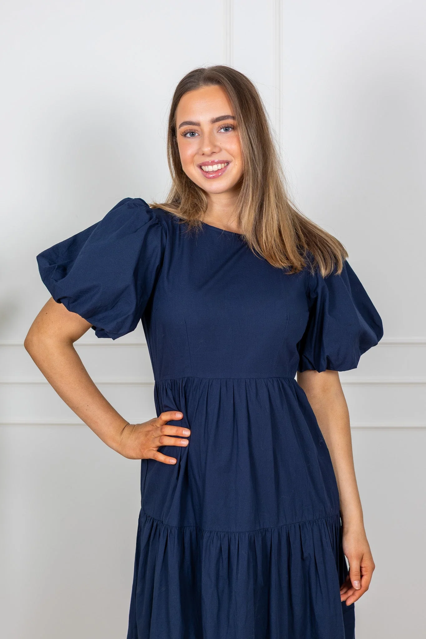 Colea Ss Ankle Dress Navy Blazer - Image 6