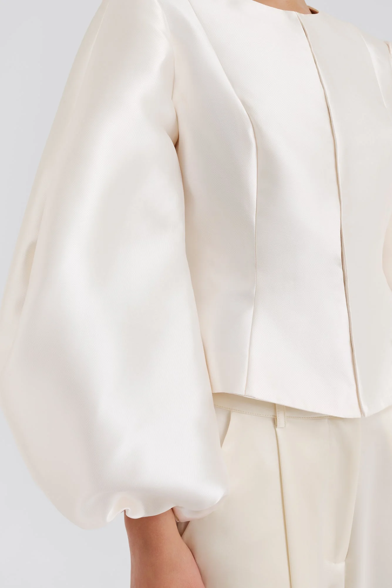 Vendela Balloon Sleeve Blouse Ivory - Image 5
