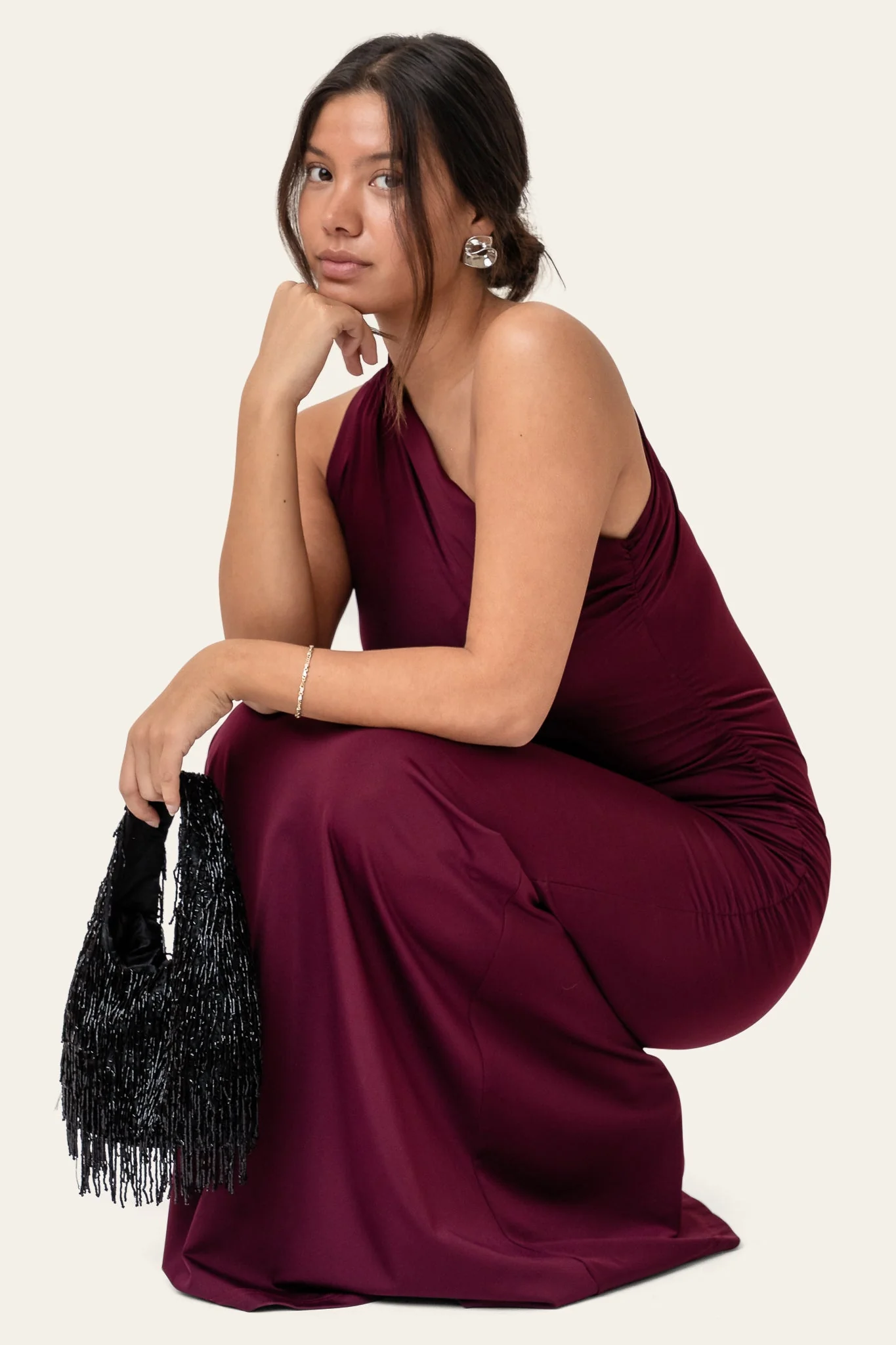 Andrea Maxi Dress Bordeaux - Image 3