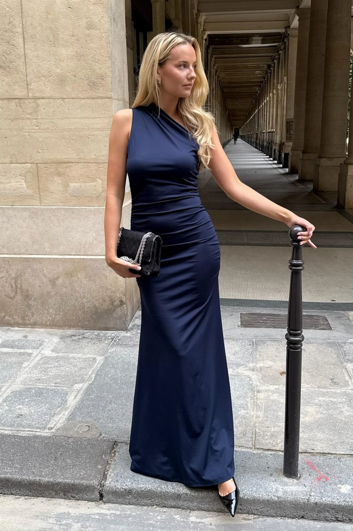 Andrea Maxi Dress Navy - Image 4