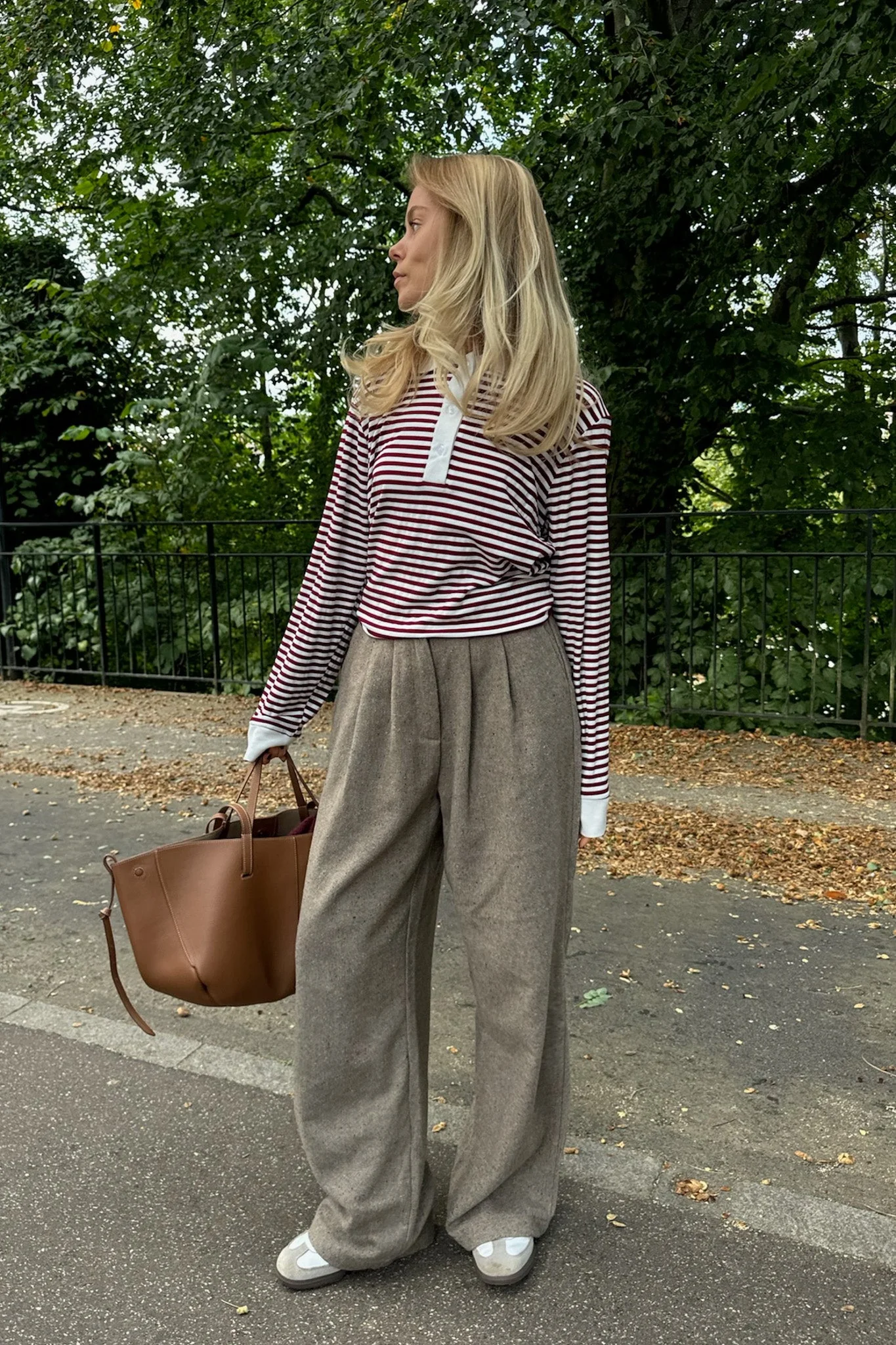 Carly Polo Bordeaux Stripes - Image 4