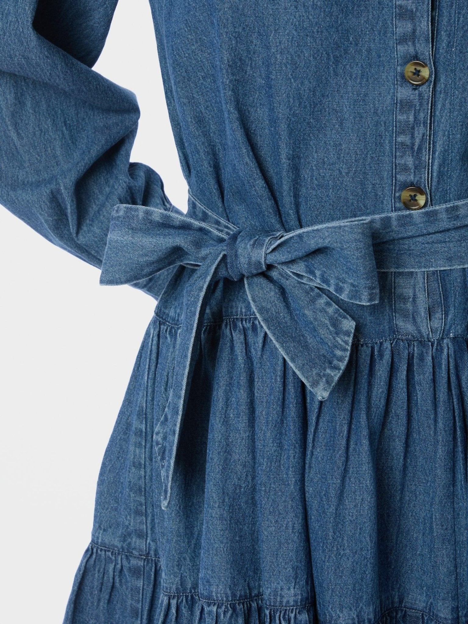 Latifana Denim Dress Blue - Image 6
