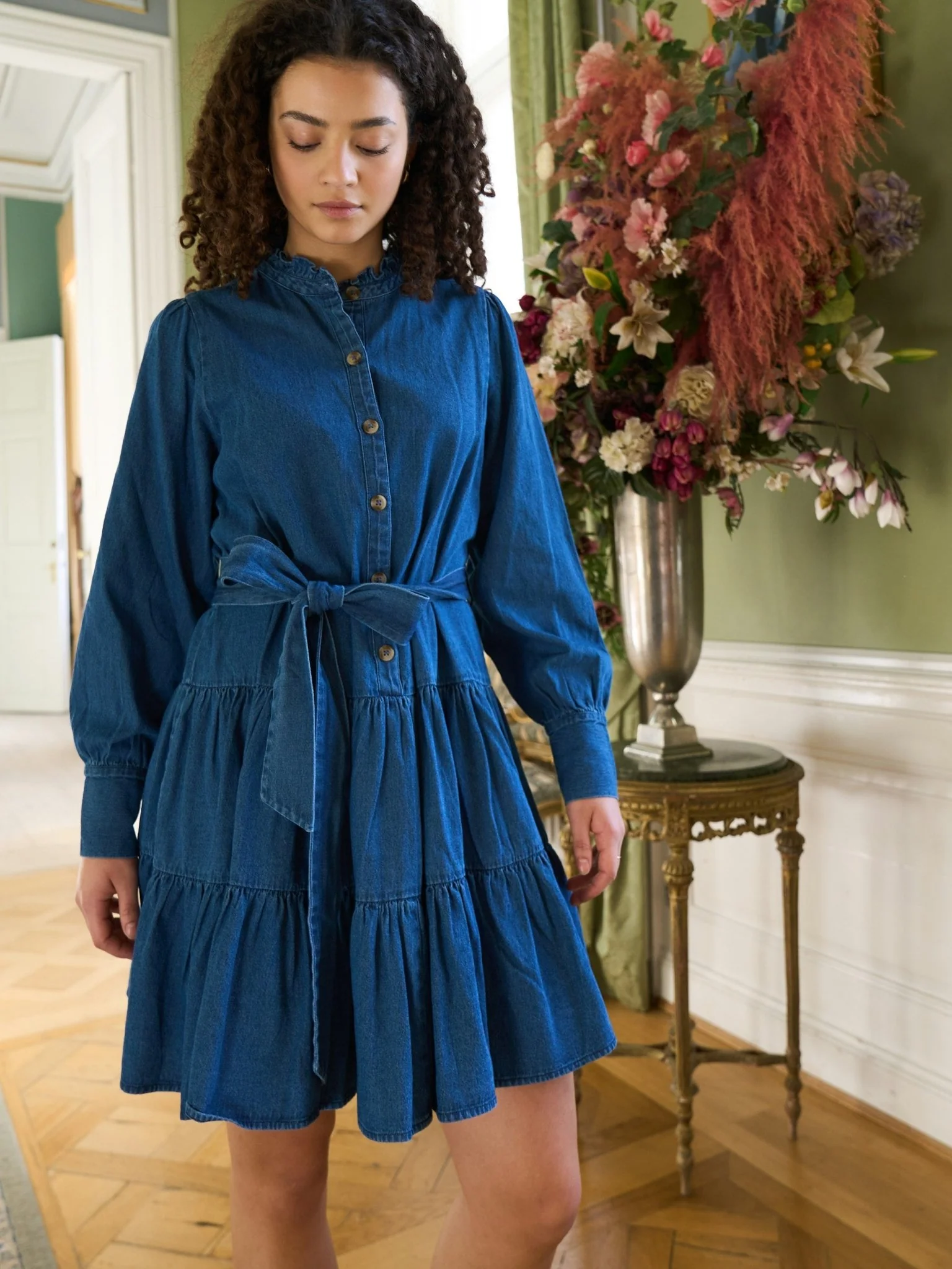 Latifana Denim Dress Blue - Image 9