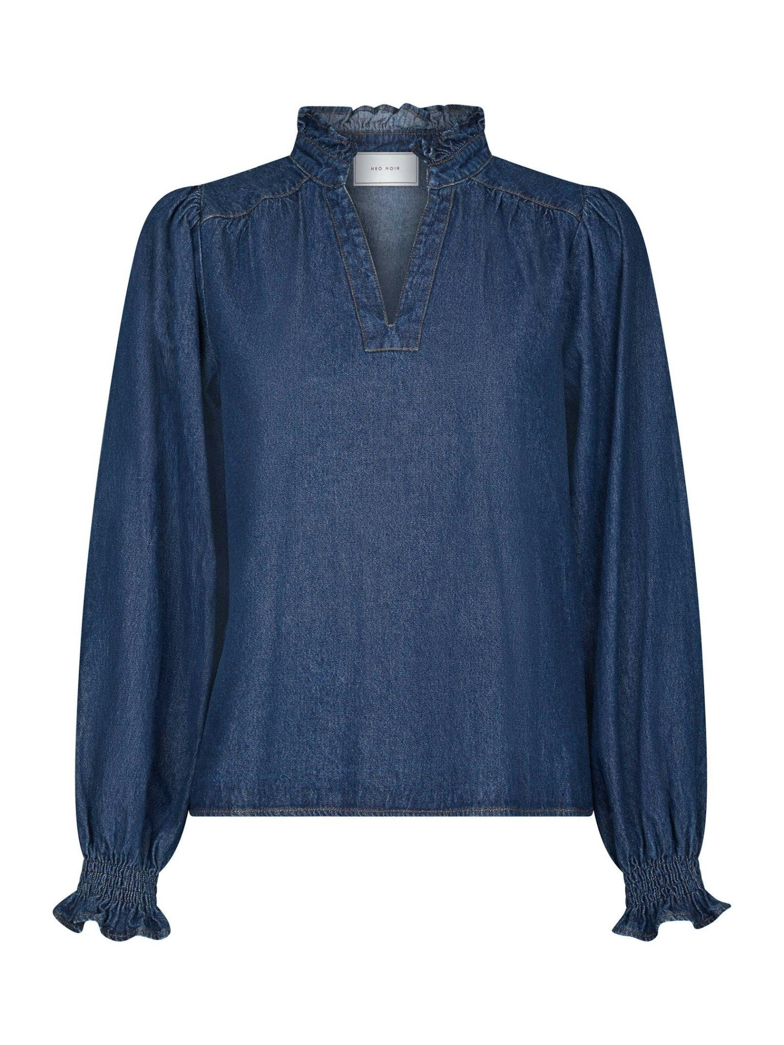 Emmeline Denim Blouse Dark Blue - Image 2
