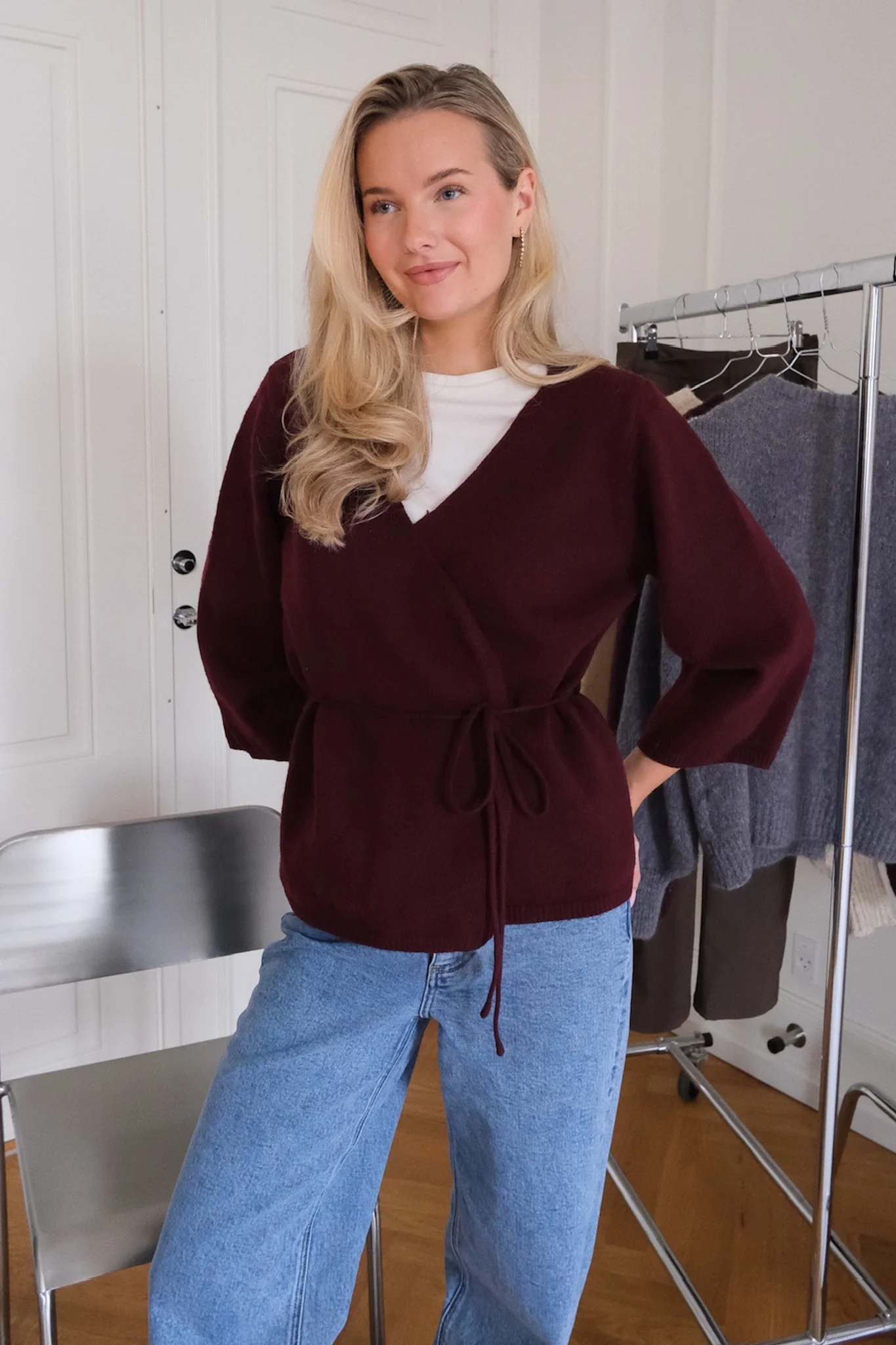 Anne Cardigan Bordeaux - Image 11