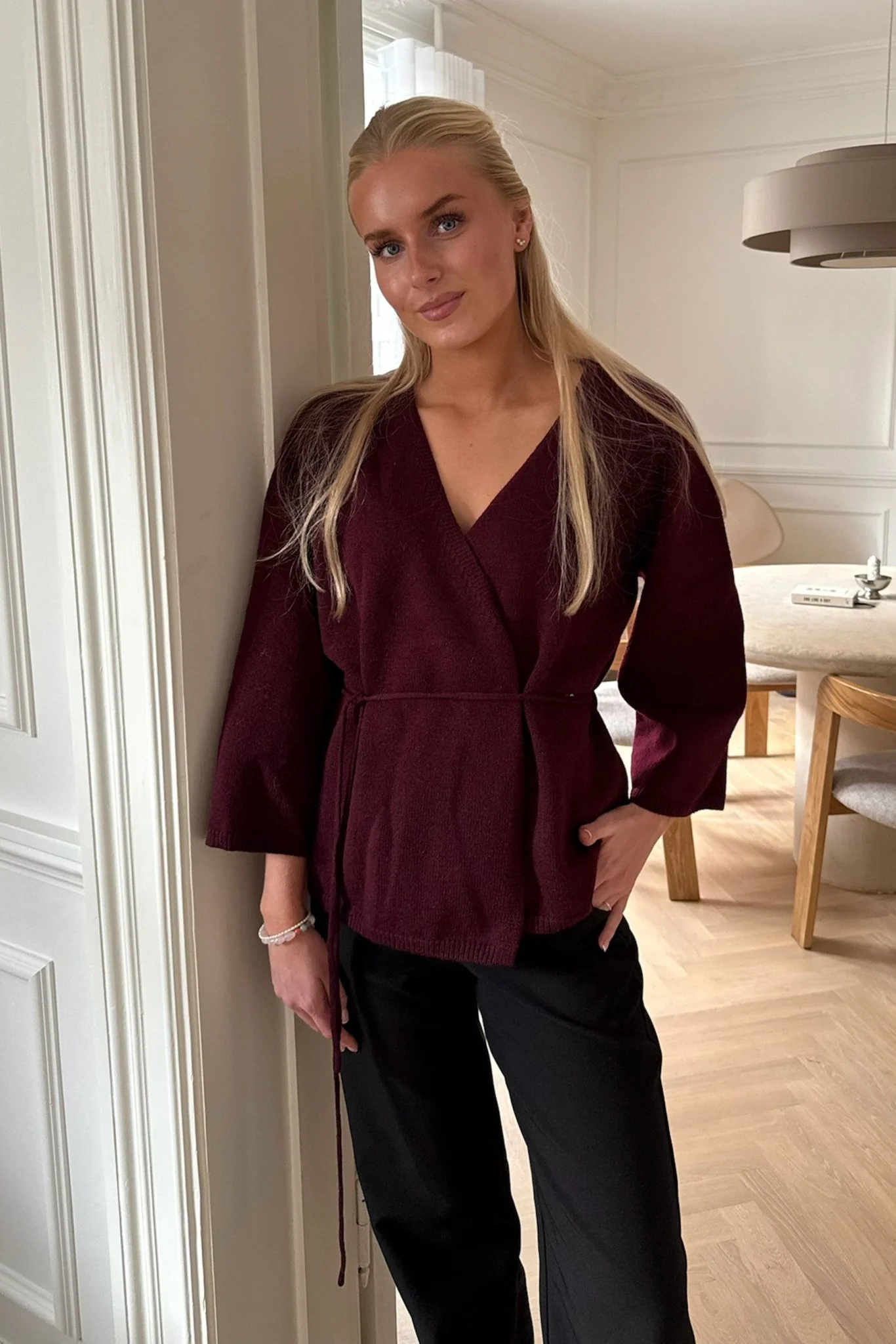 Anne Cardigan Bordeaux - Image 3