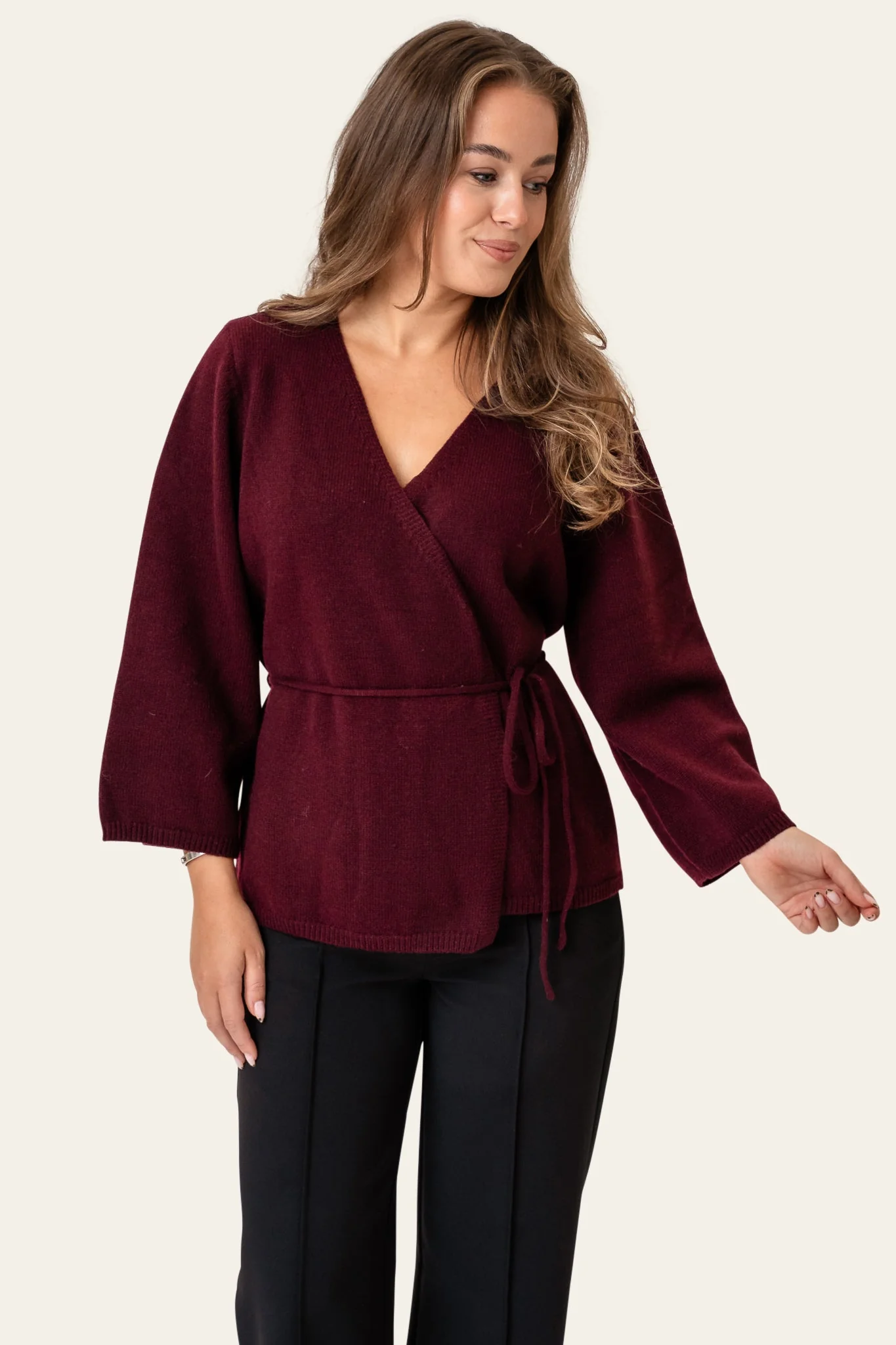 Anne Cardigan Bordeaux - Image 5