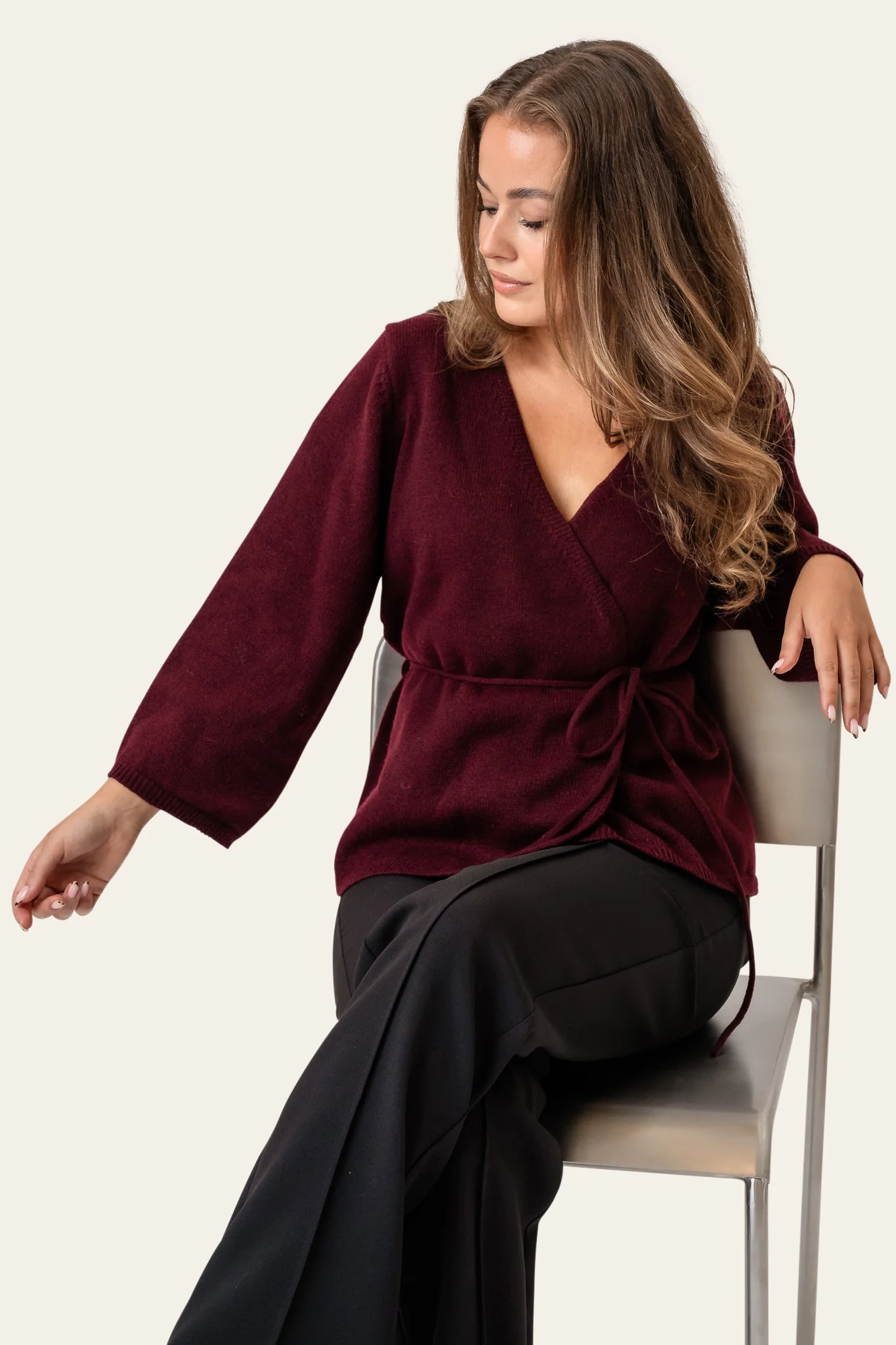 Anne Cardigan Bordeaux - Image 7