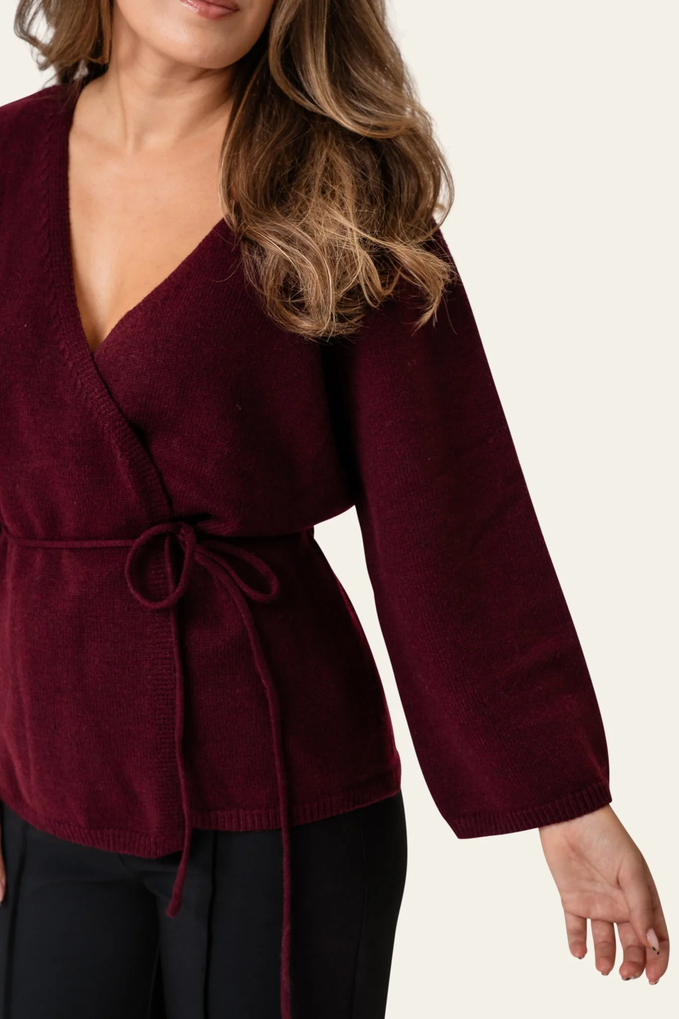 Anne Cardigan Bordeaux - Image 8