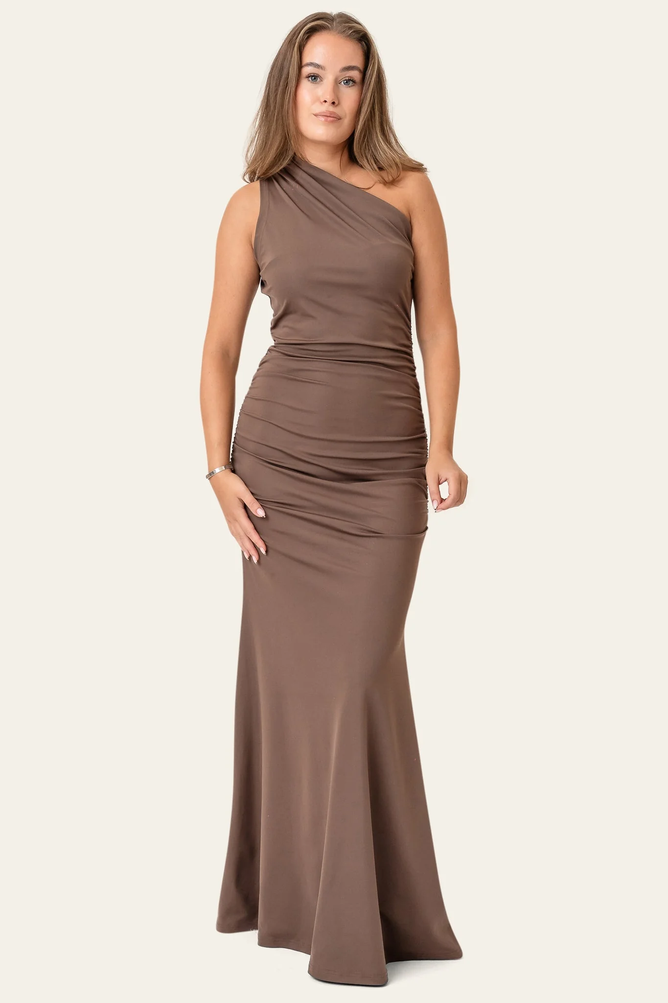 Andrea Maxi Dress Dark Brown - Image 8