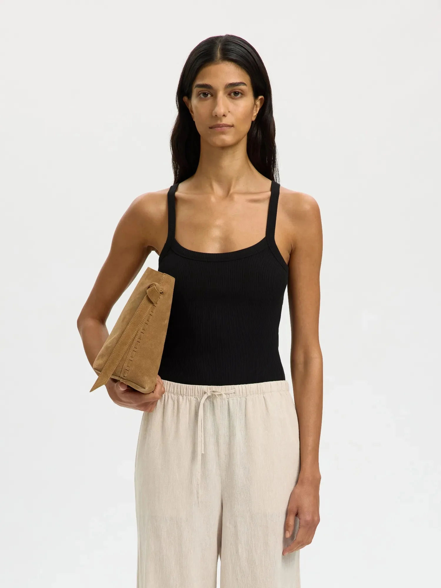Celica Anna Strap Tank Top Black - Image 7