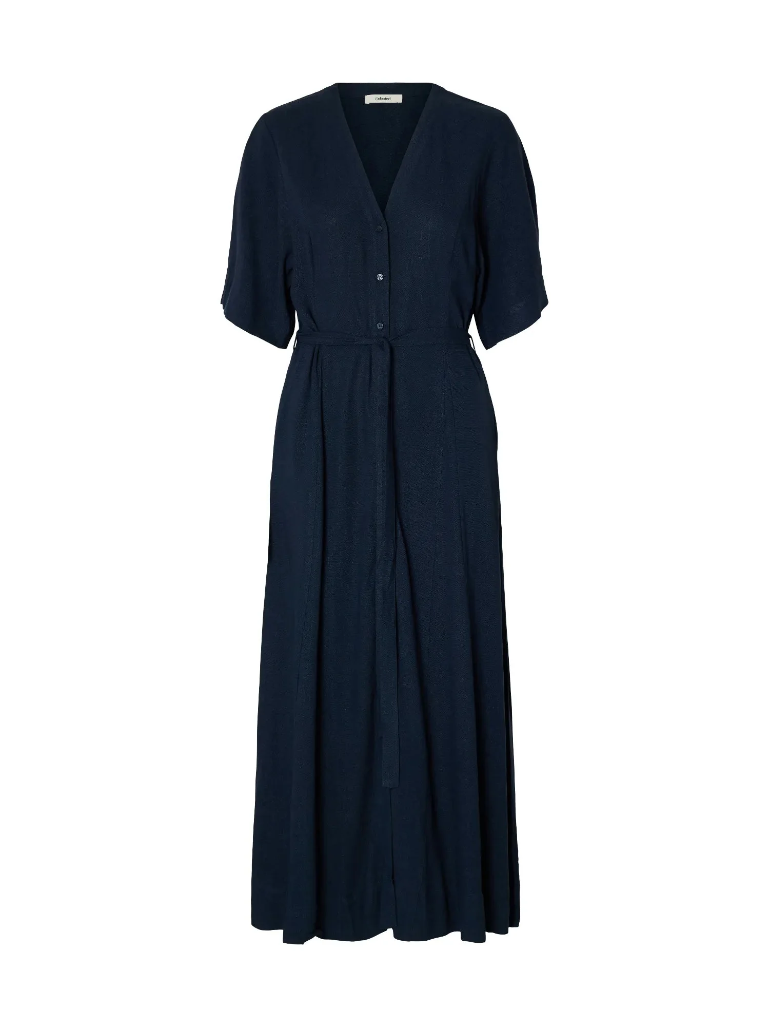 Viva Regular Linen Blend Dress Dark Sapphire