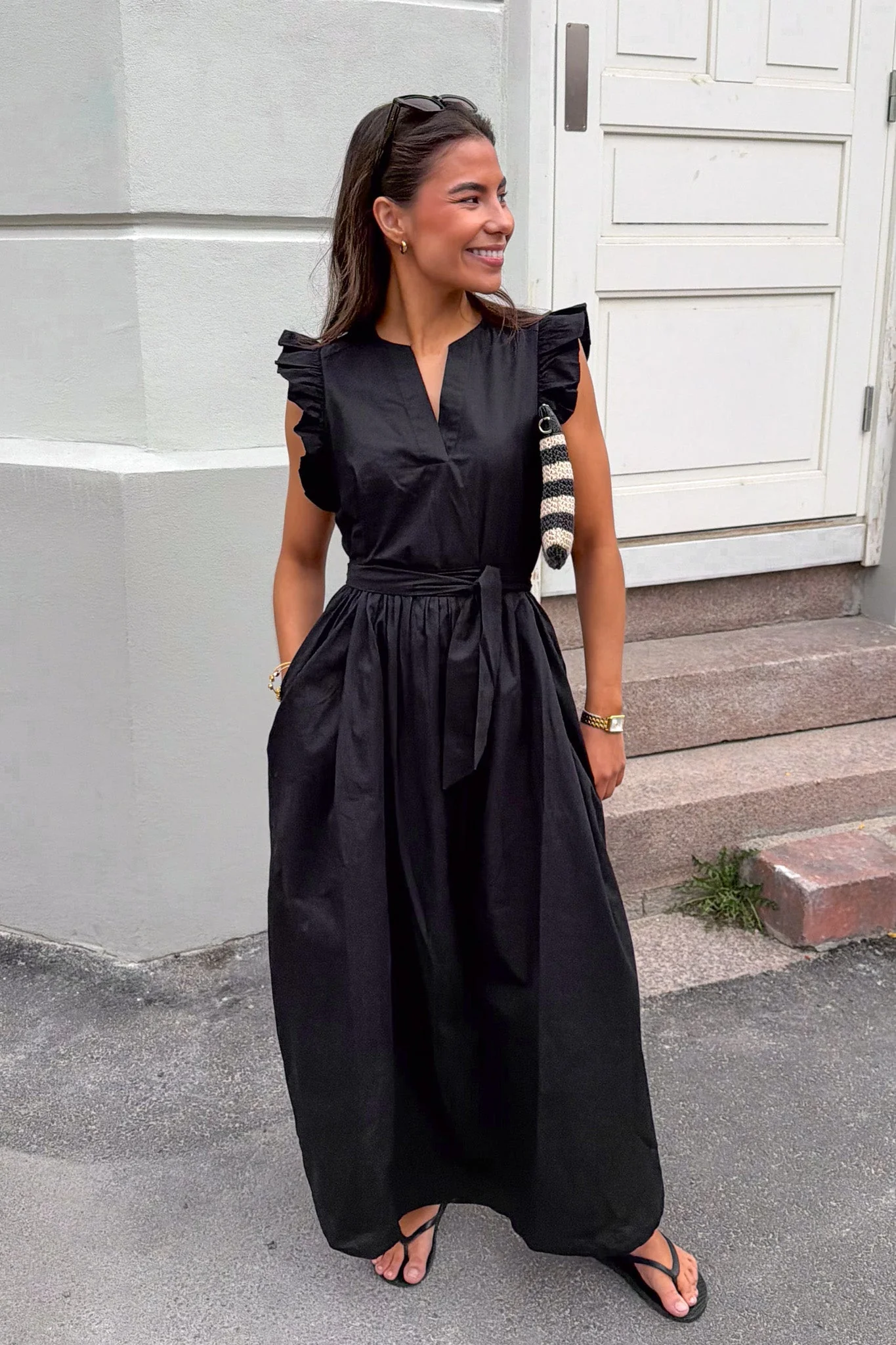Blair-Ida Regular Sl Long Dress Black - Image 4