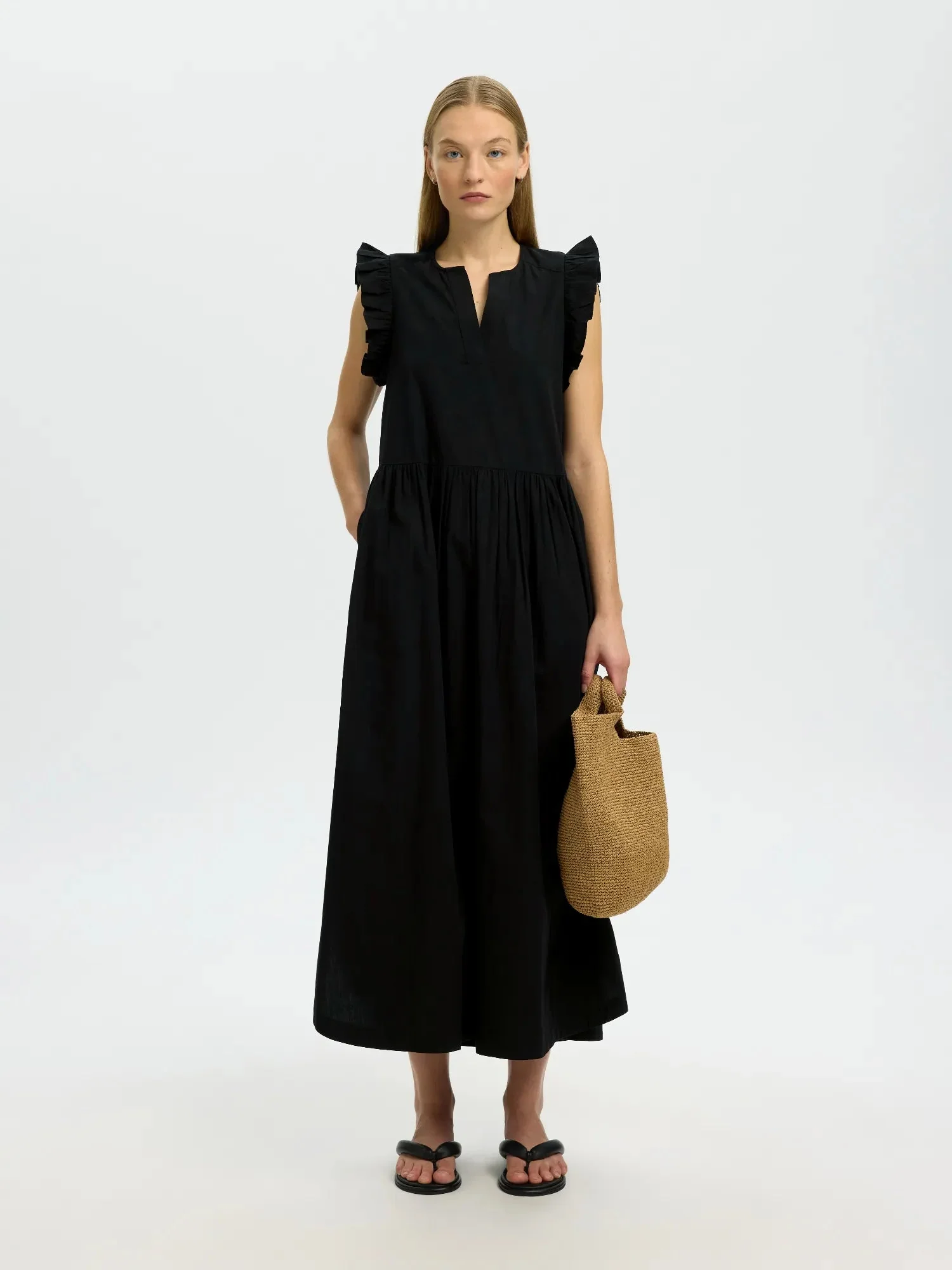 Blair-Ida Regular Sl Long Dress Black - Image 8