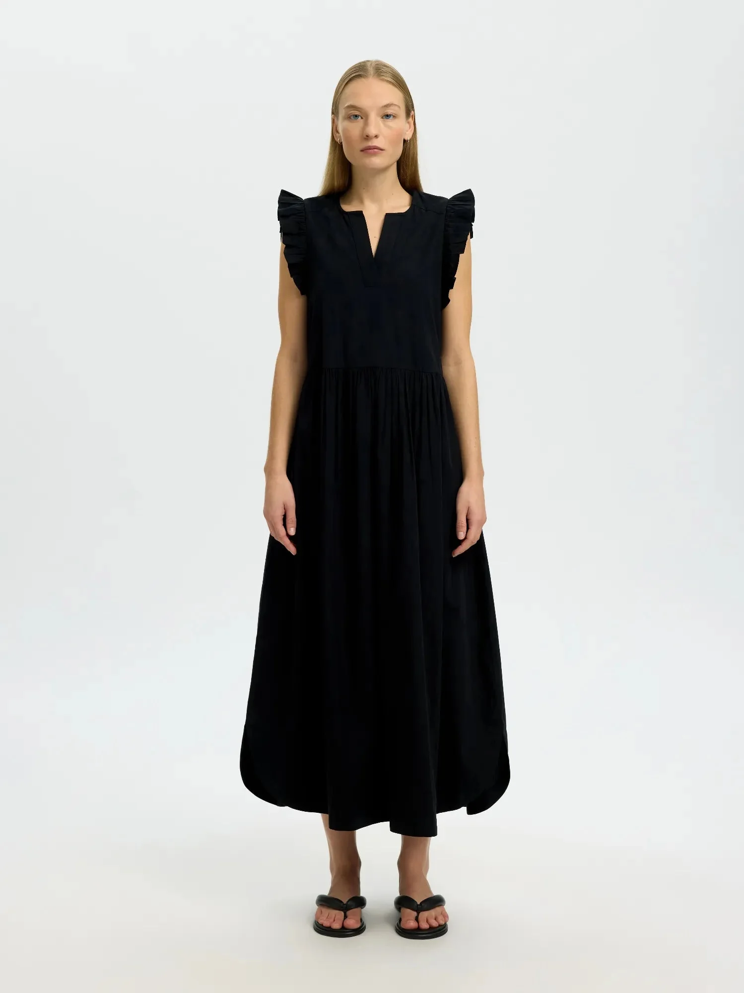 Blair-Ida Regular Sl Long Dress Black - Image 9