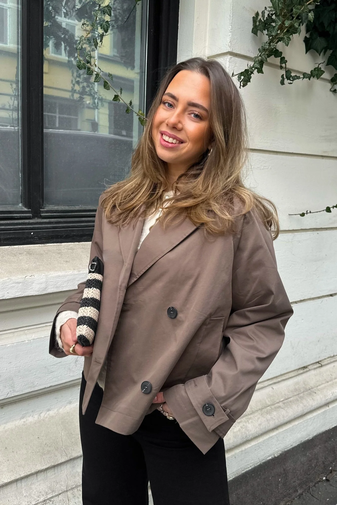 New Cilo Short Trenchcoat Chocolate Chip - Image 2