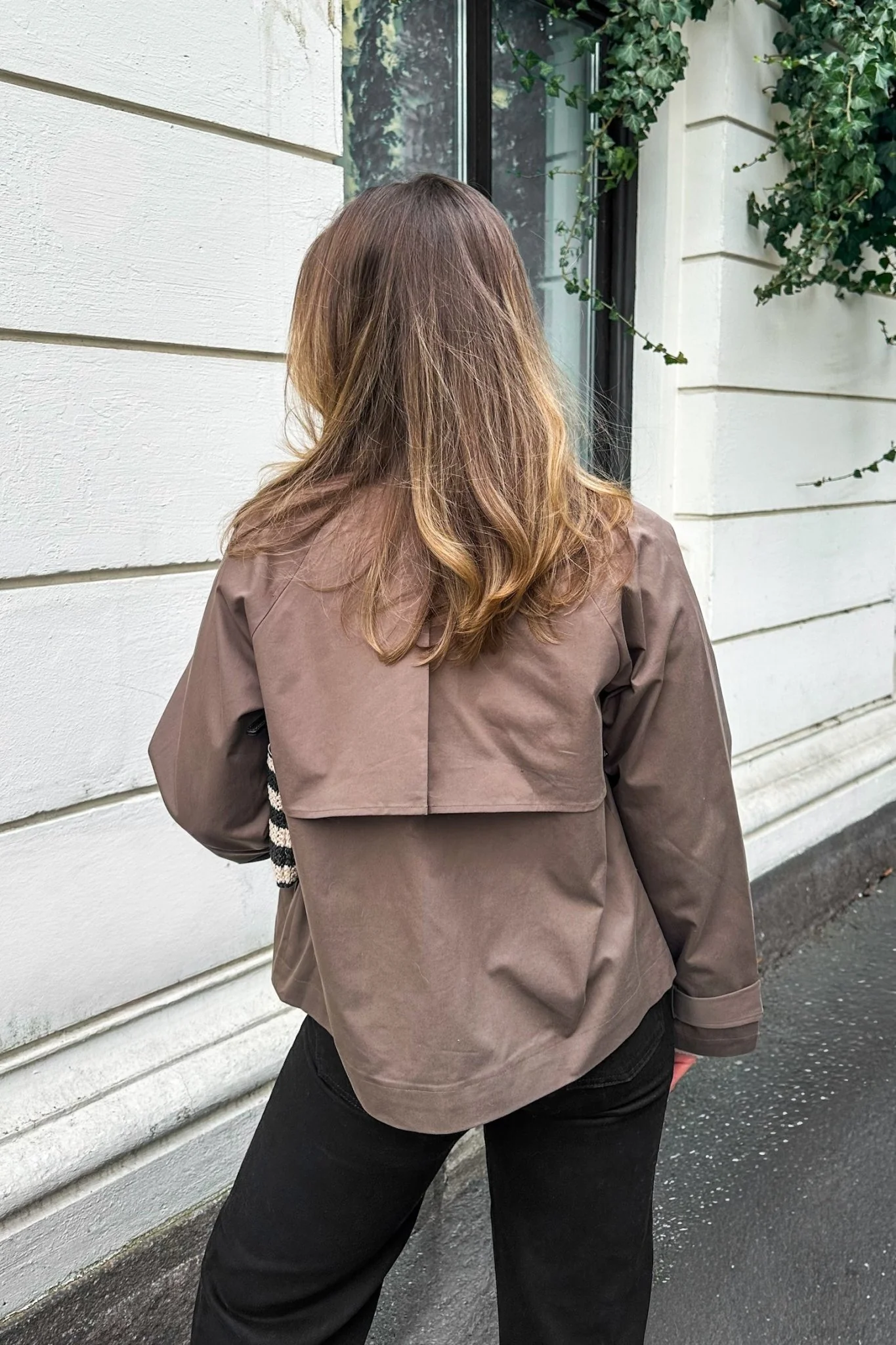 New Cilo Short Trenchcoat Chocolate Chip - Image 4