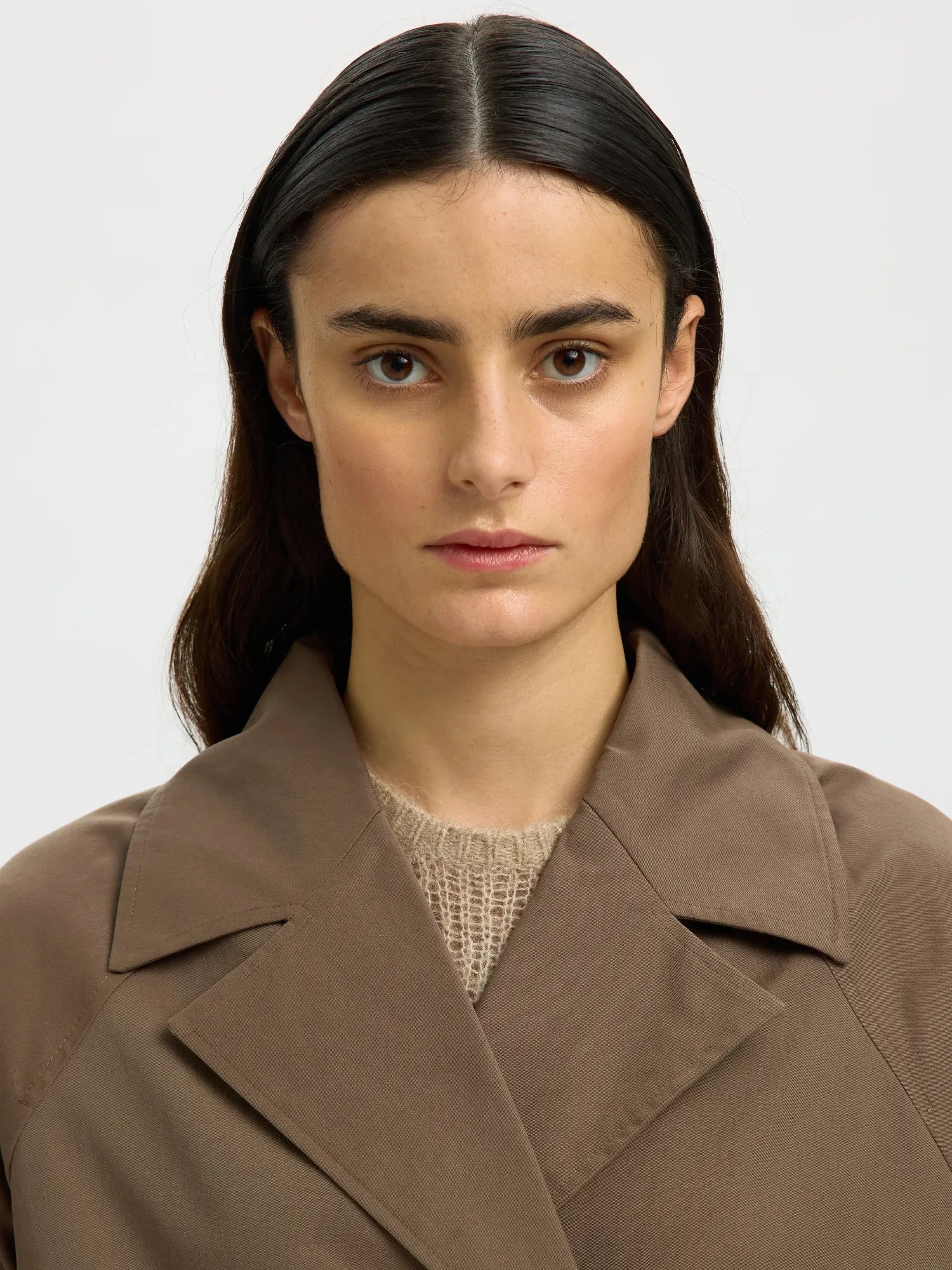 New Cilo Short Trenchcoat Chocolate Chip - Image 9