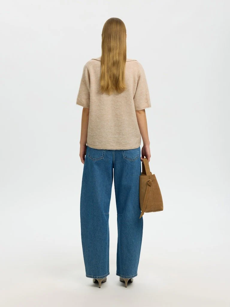 Lulu Ss Knit Polo Birch Melange - Image 10
