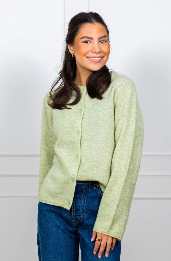 Lulu New Ls Knit Cardigan Lint Melange - Image 4