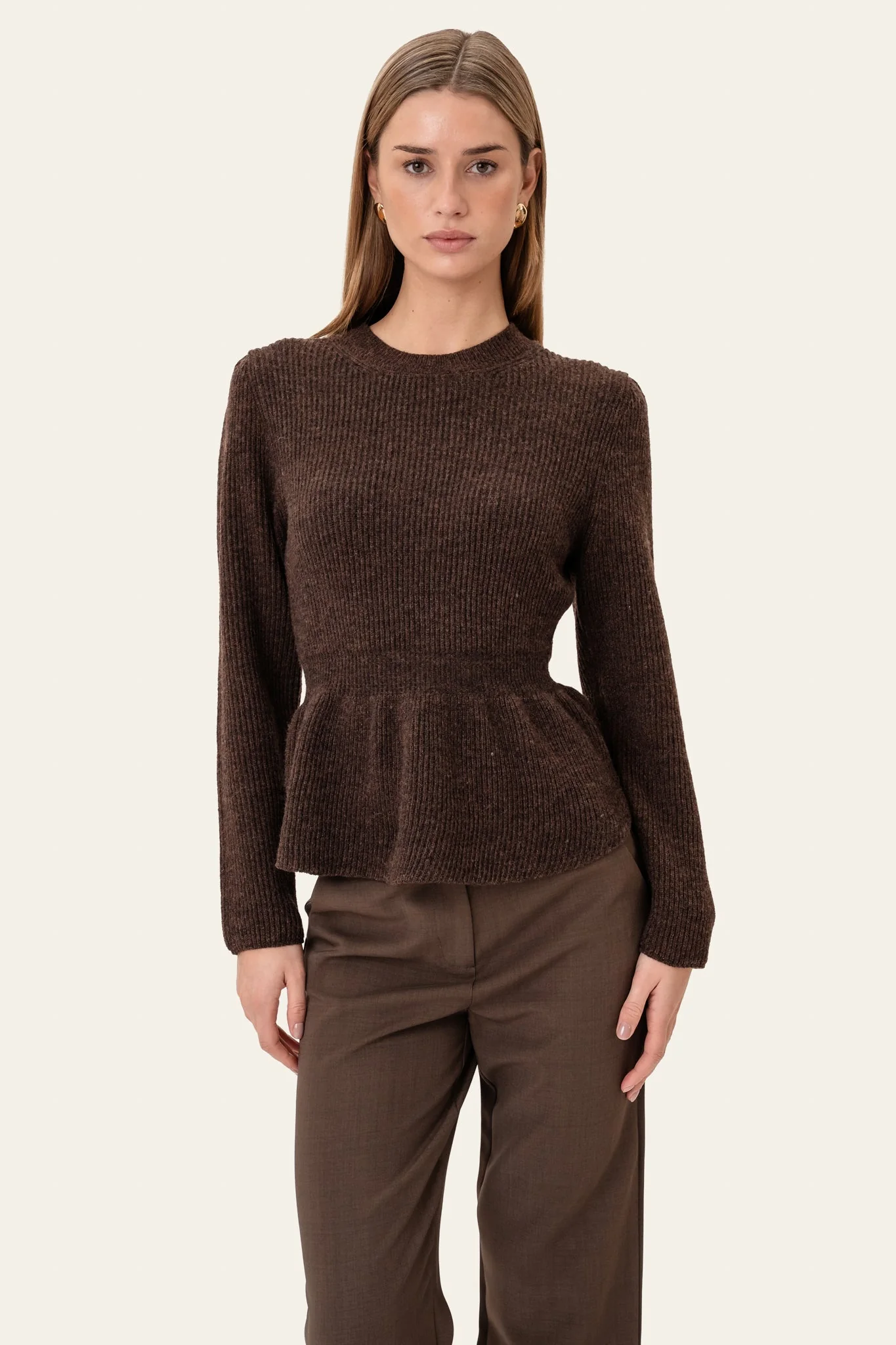 Sara Sweater Dark Brown - Image 7