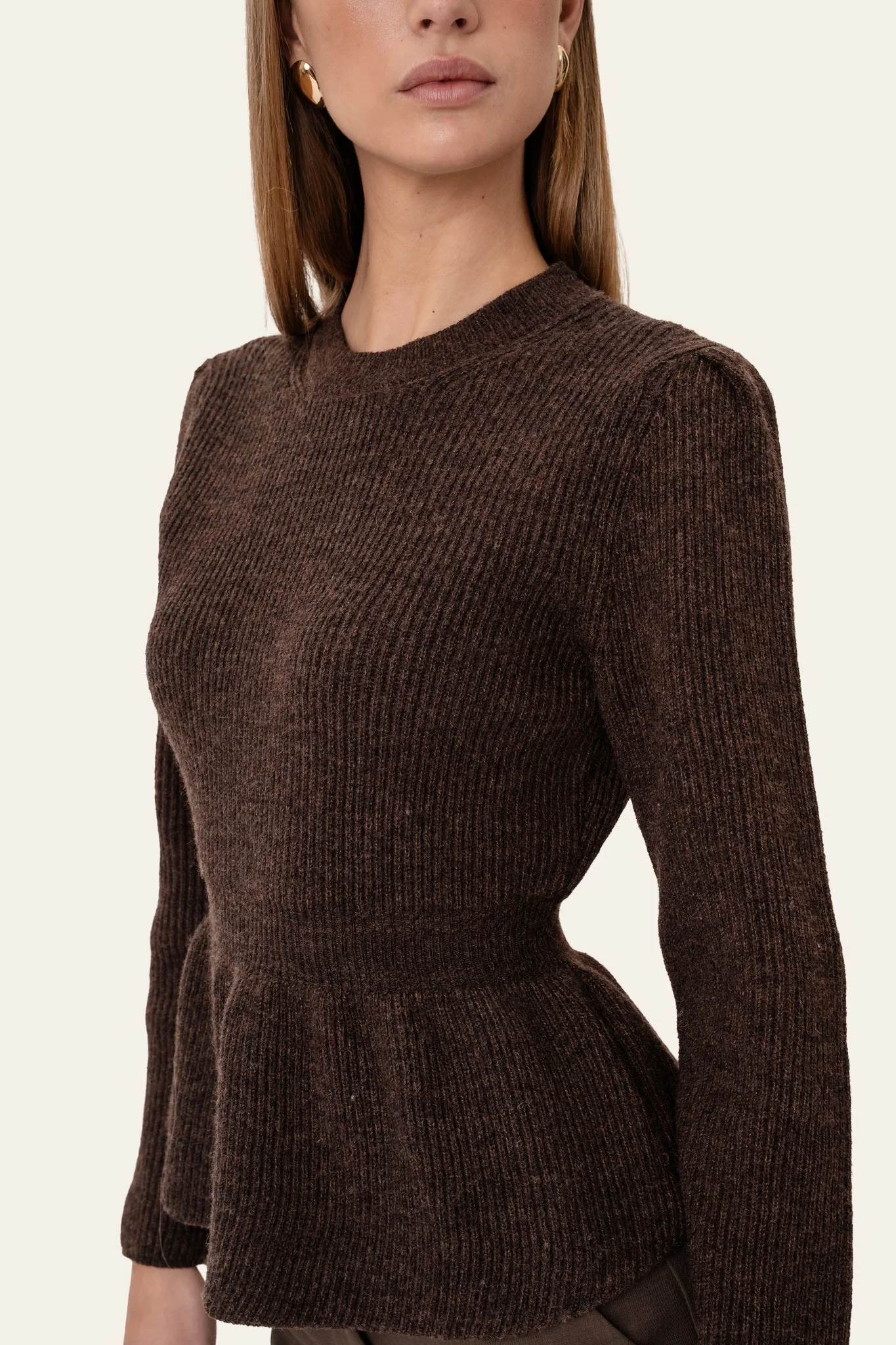 Sara Sweater Dark Brown - Image 9