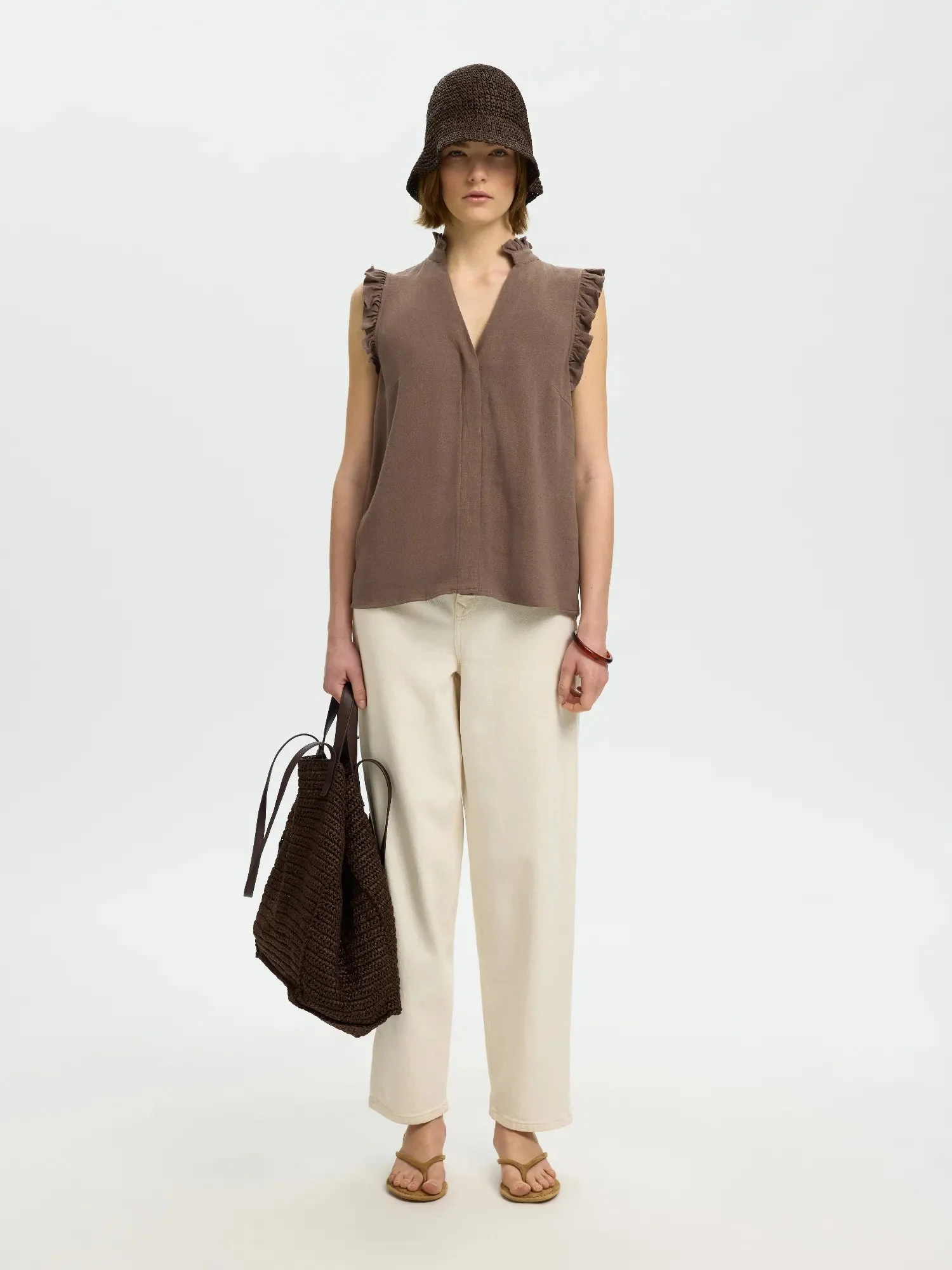 Viva Sl Sun Ruffle Top Chocolate Chip - Image 8