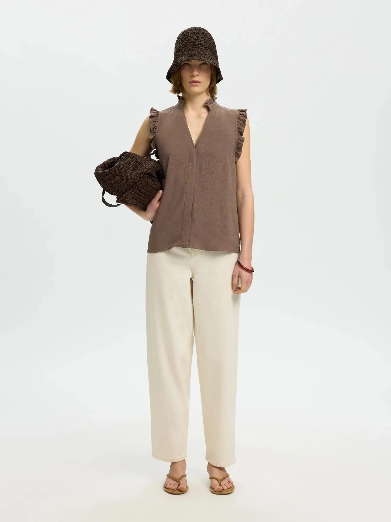 Viva Sl Sun Ruffle Top Chocolate Chip - Image 9
