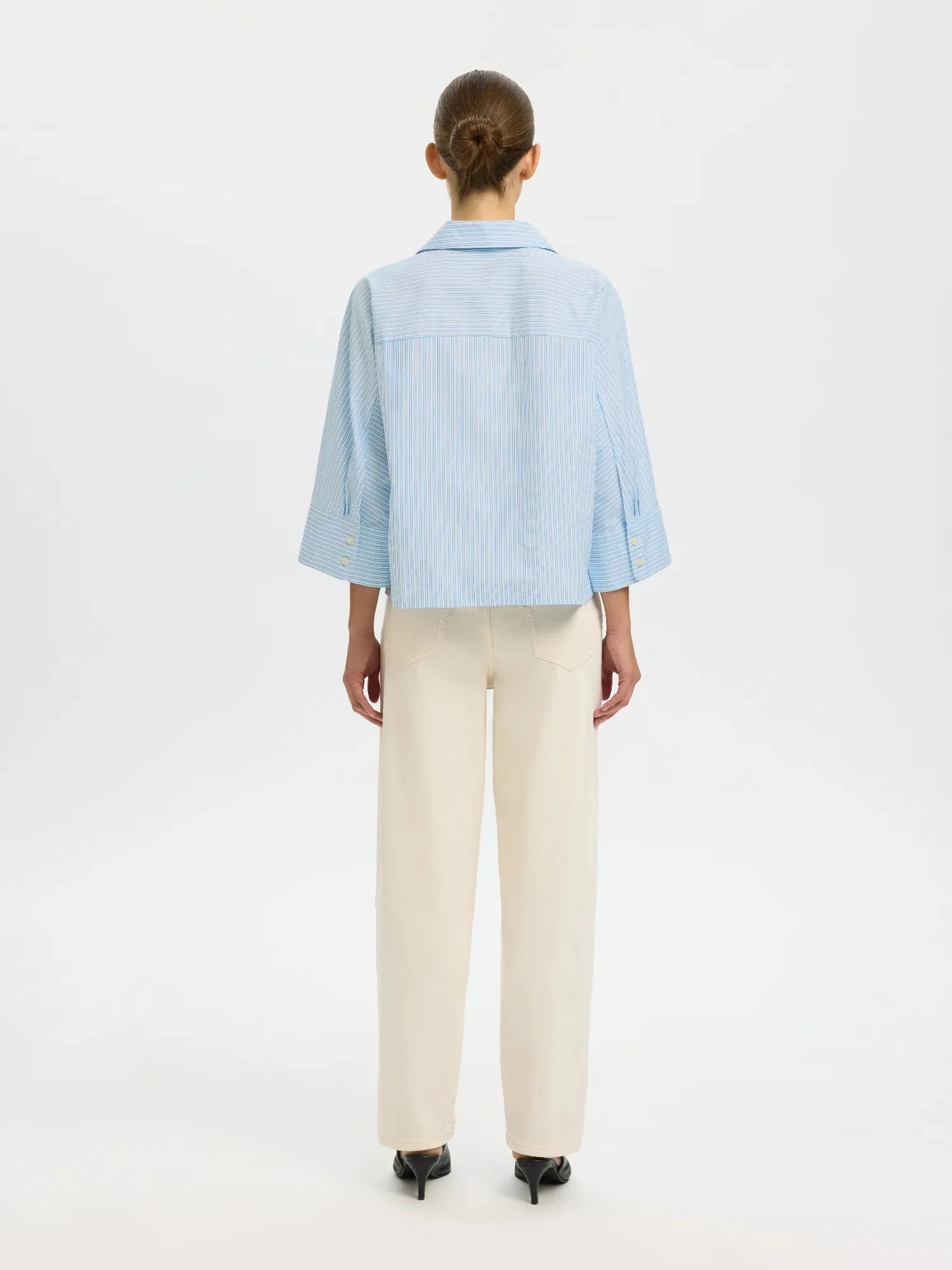 Ester Oversize 3/4 Shirt Malibu Blue Stripe - Image 11