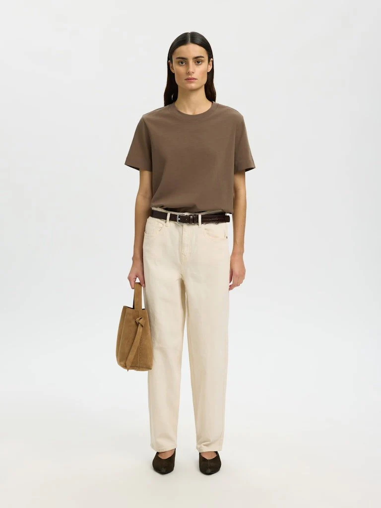 Essential SS Boxy Tee Chocolate Chip - Image 11