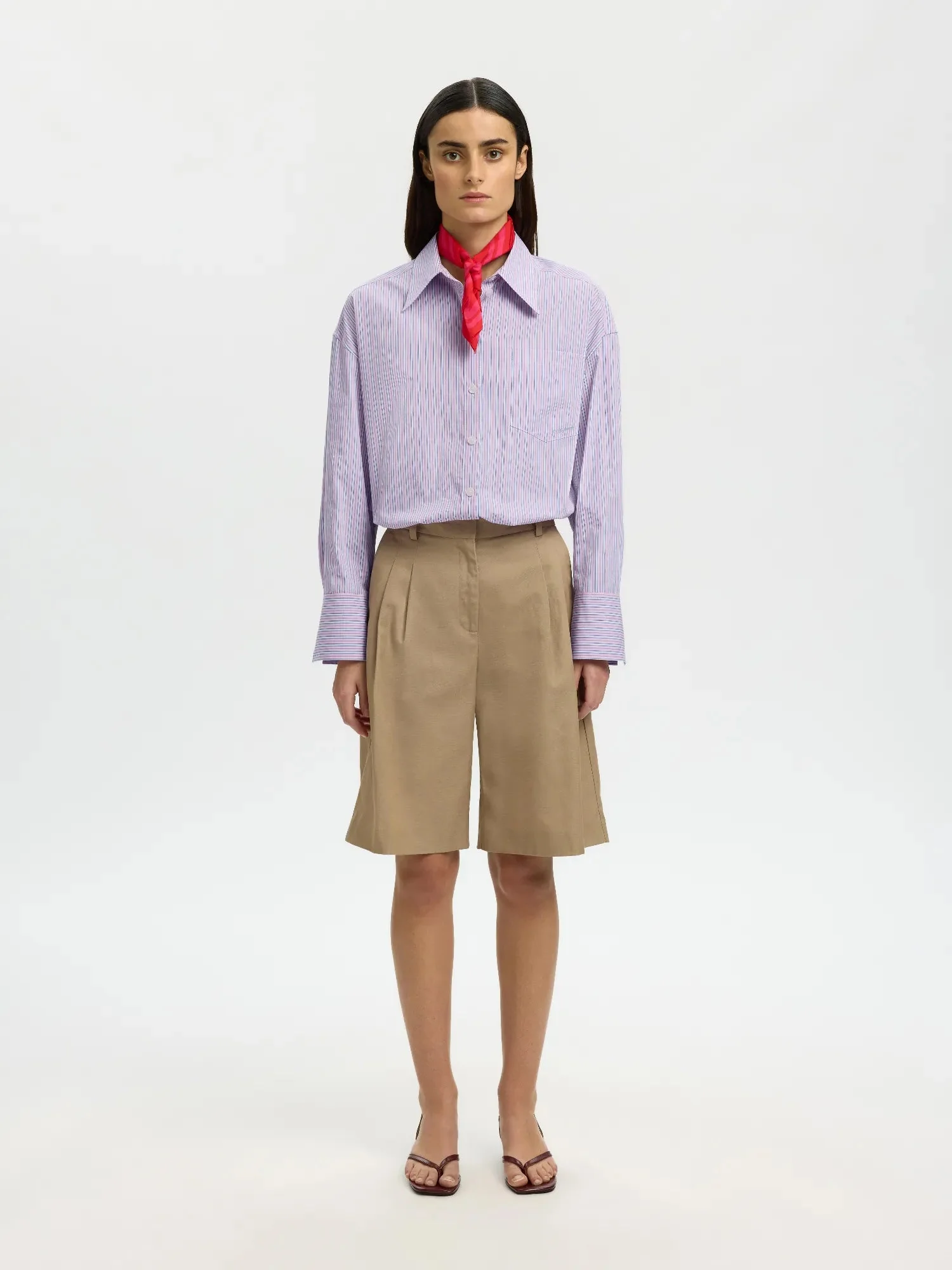 Hotel Amour Oversize Ls  Shirt Fresh Pink Blue And White - Image 9