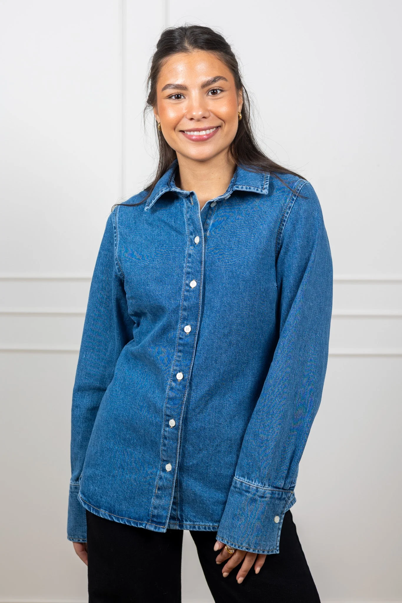 Regular Agathe Denim Shirt Medium Blue Denim