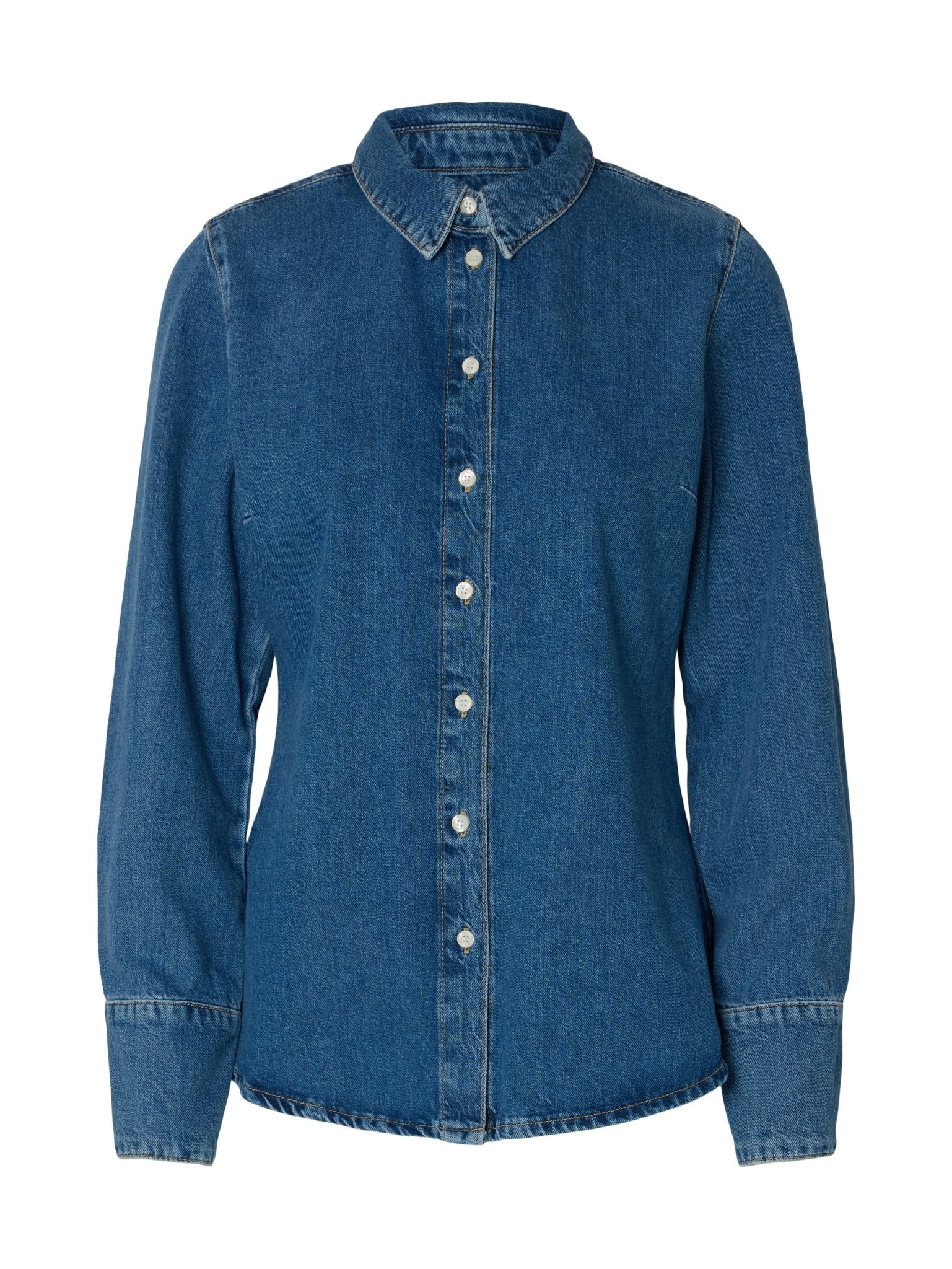 Regular Agathe Denim Shirt Medium Blue Denim - Image 2