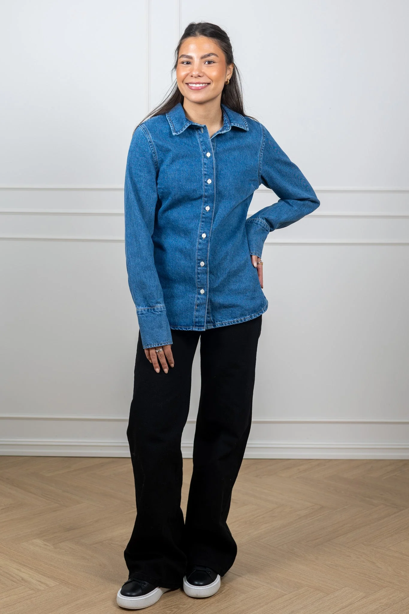 Regular Agathe Denim Shirt Medium Blue Denim - Image 6