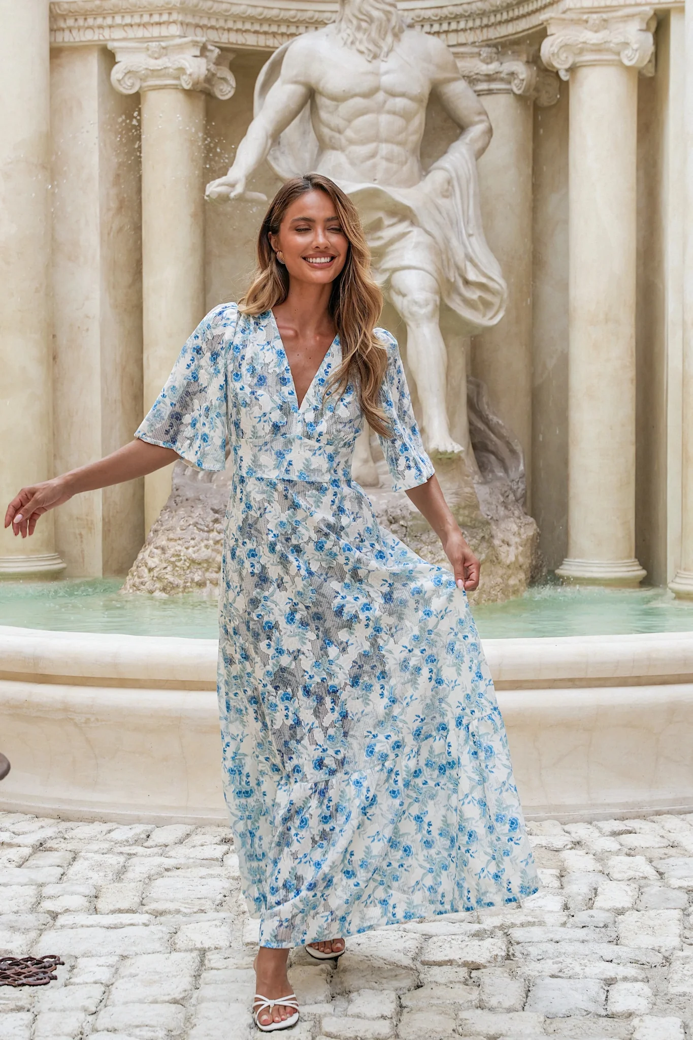 Celina Maxi Dress Blue Whisper - Image 3