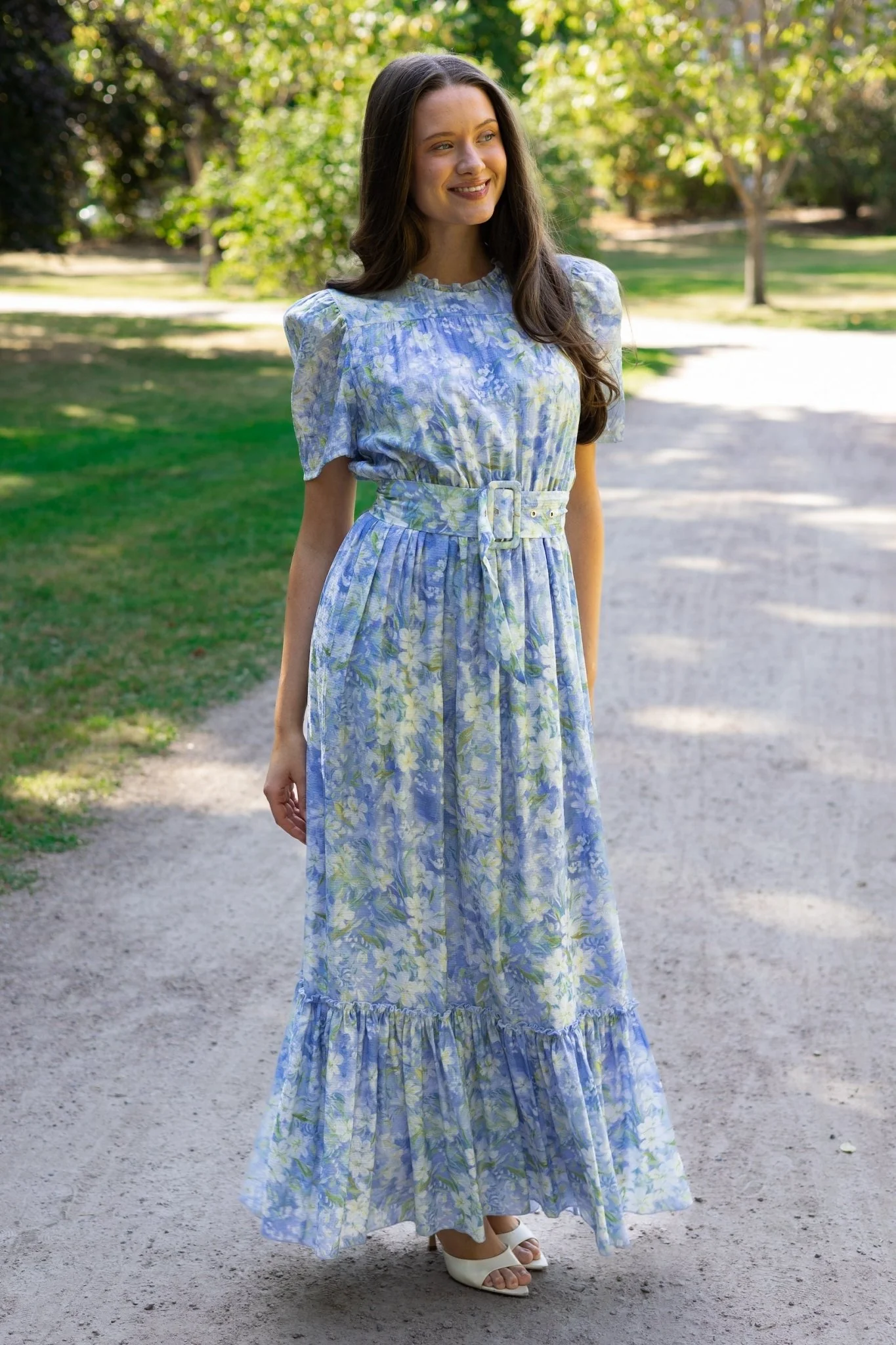 Sophie Puff Maxi Dress Wisteria Kiss - Image 3