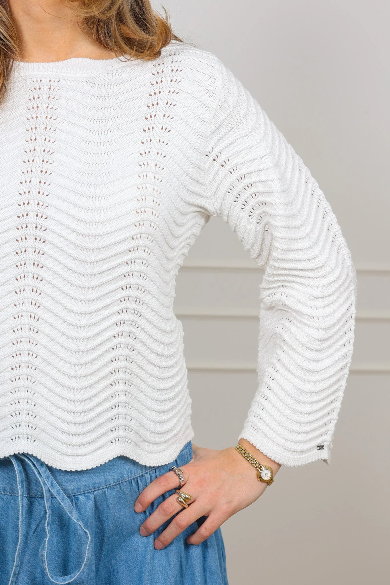 The Wave Riviera Pullover White - Image 6