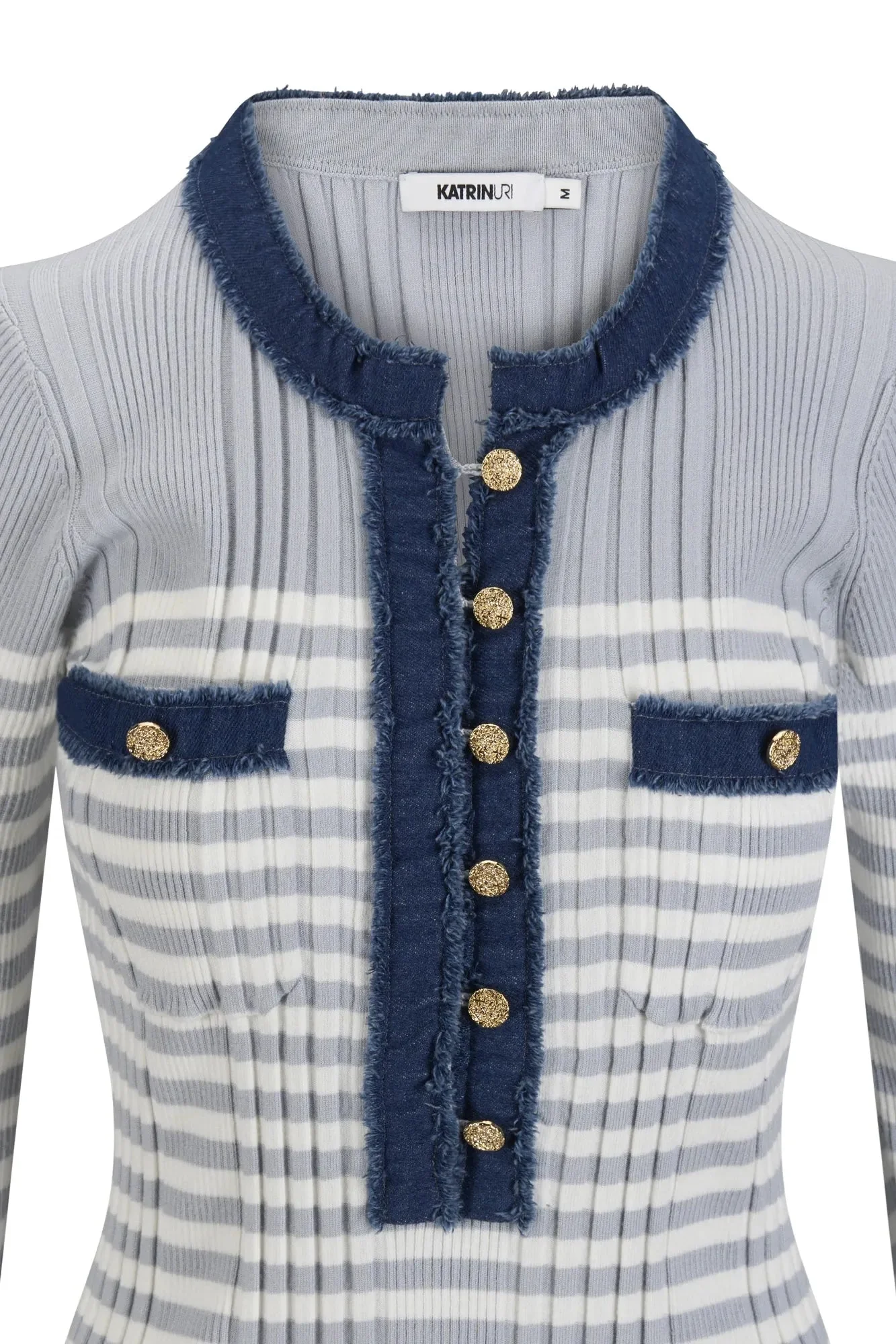 La Striped Pullover Lt. Blue Stripe - Image 4