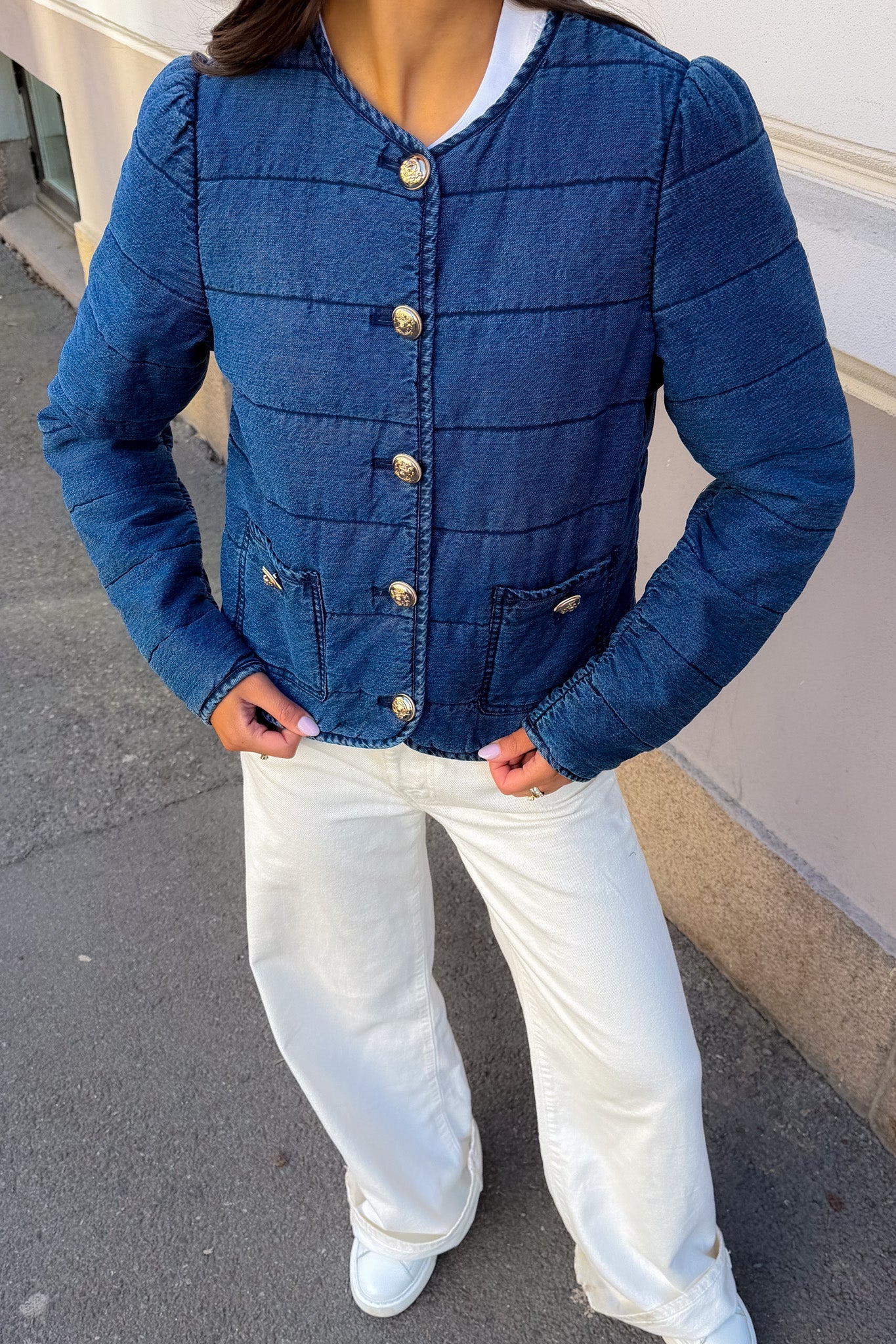Firenze Quilted Jacket Dk. Blue - Image 5