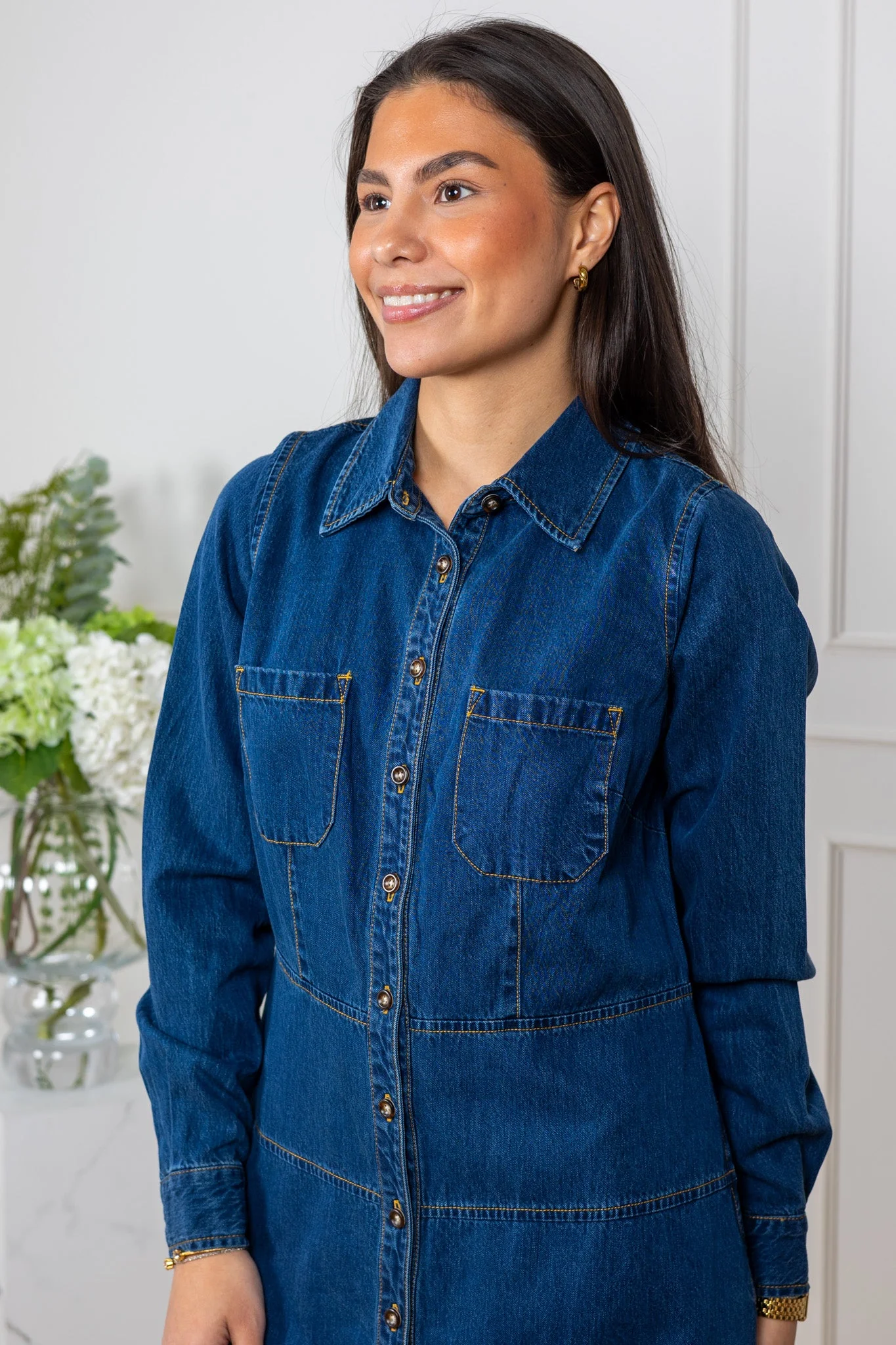 Roma Dress Dk. Blue - Image 4