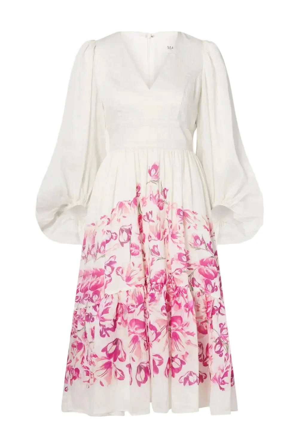 Sasia Deep V Neck Midi Dress Tulip Pink - Image 2