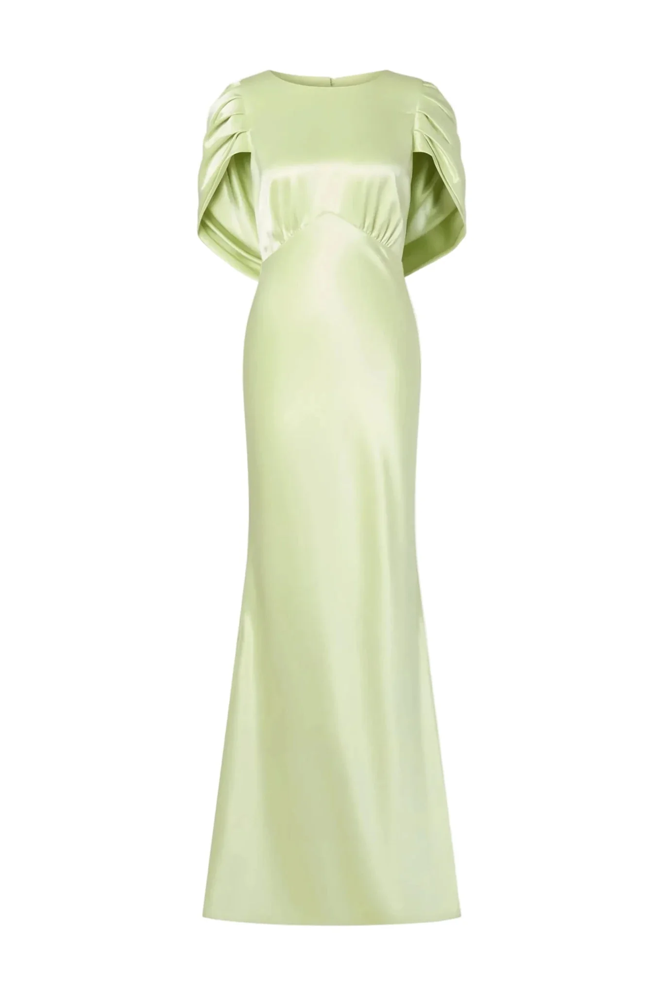 Louise Draped Back Maxi Dress Pistachio - Image 2