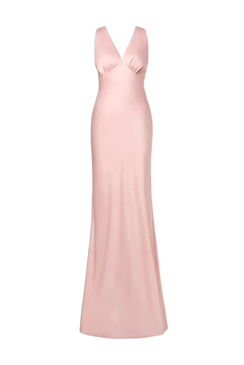 Thelma Open Back Satin Maxi Dress Blush - Image 2