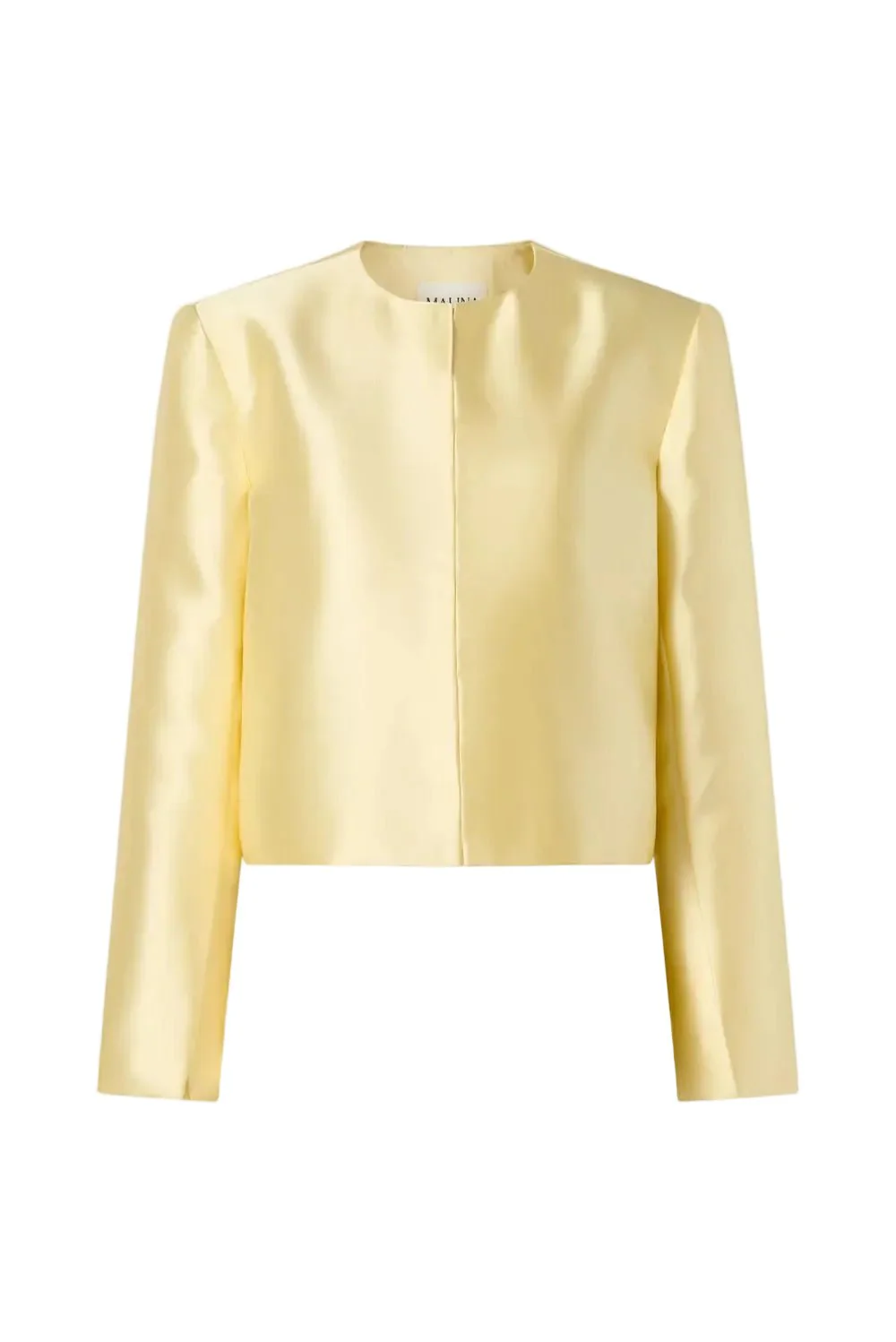 Ruthie Cropped Long Sleeve Blouse Light Lemon - Image 4