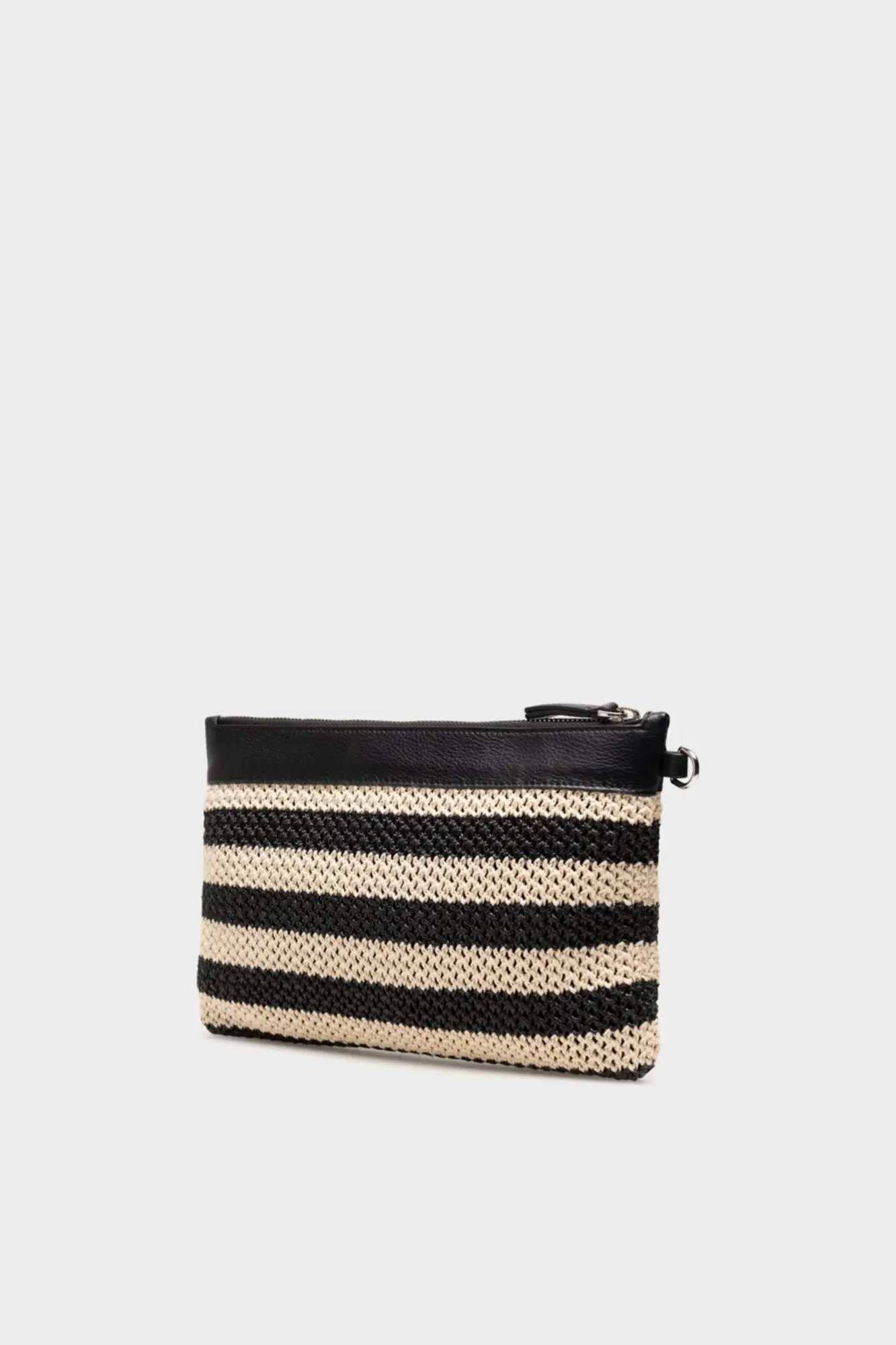 Allie Clutch Black Beige Stripe - Image 3