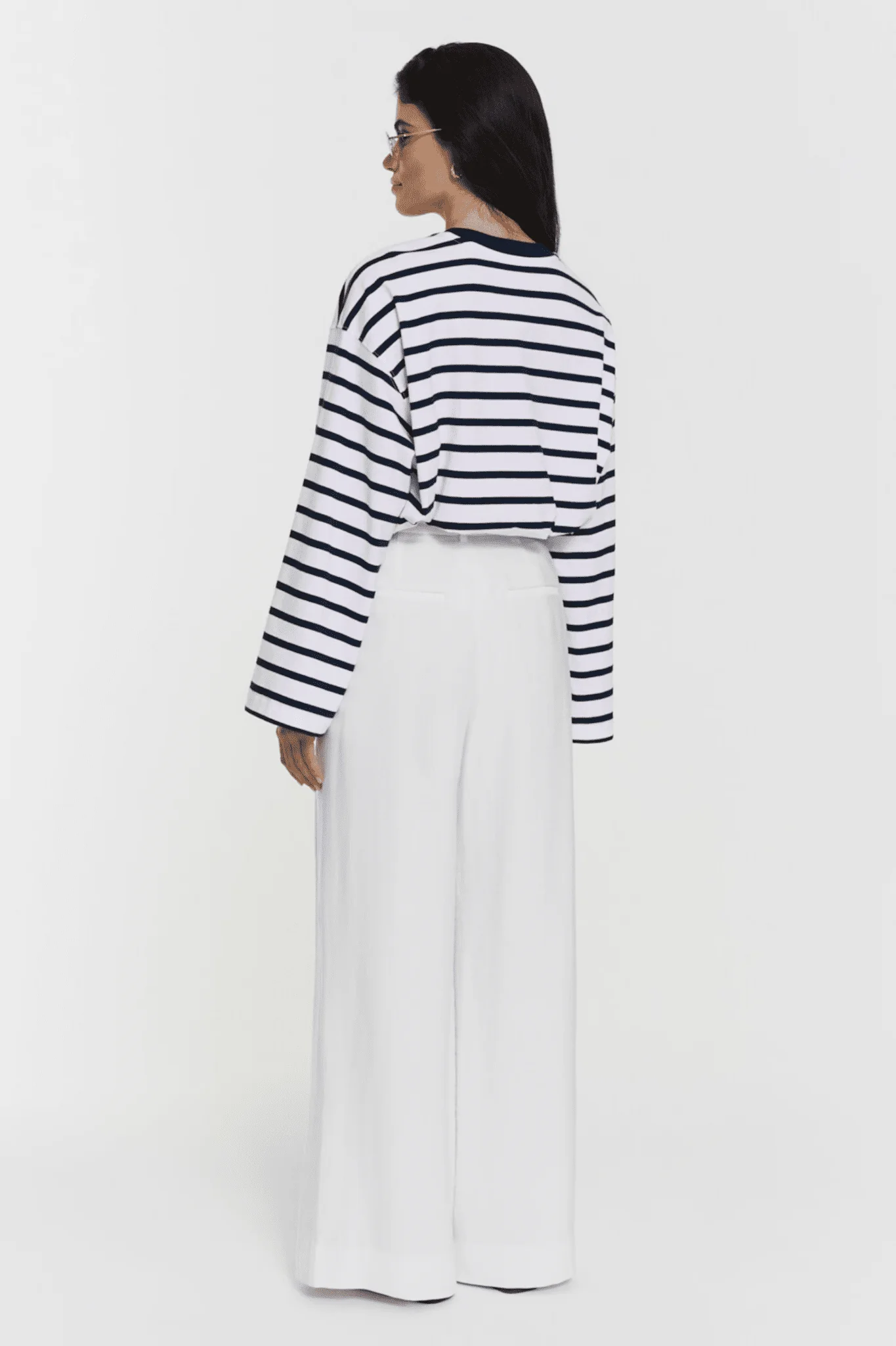 Celeste Ls Top Navy White Stripe - Image 5
