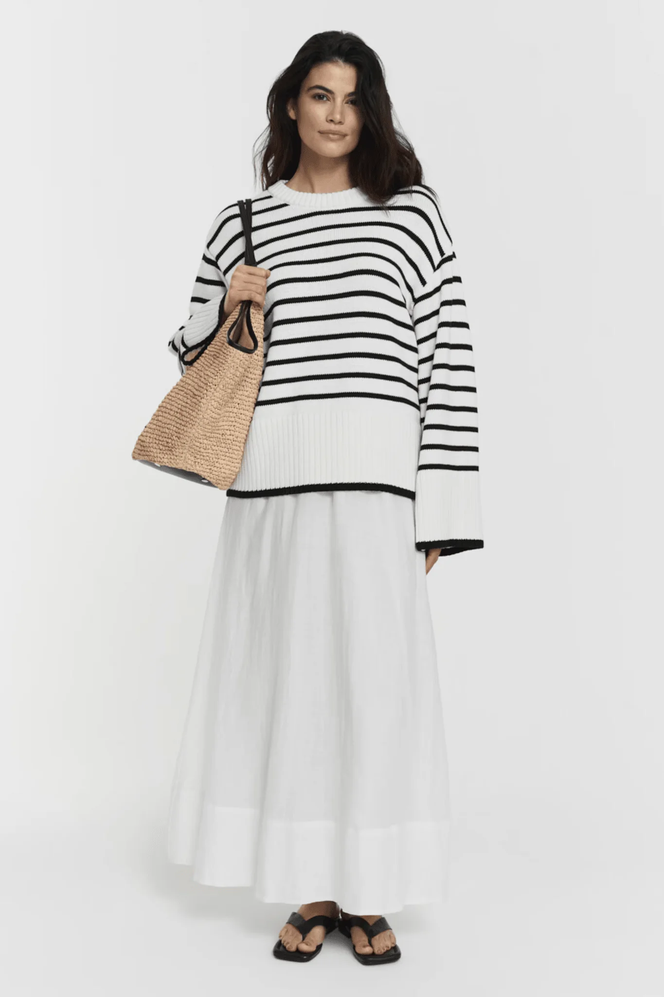 Adoni Knitted Sweater Black Stripe - Image 6