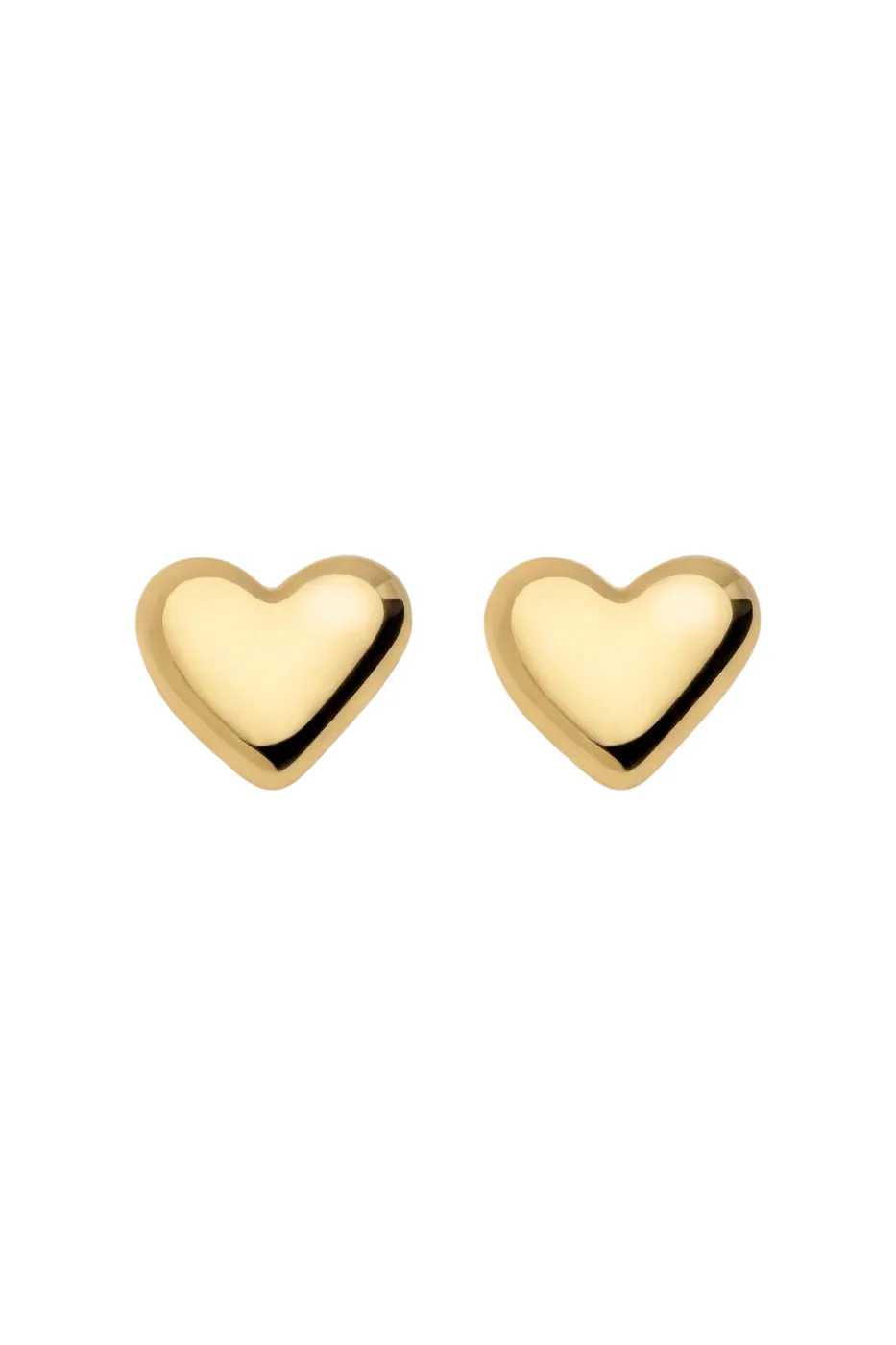 The Pebble Heart Studs Gold